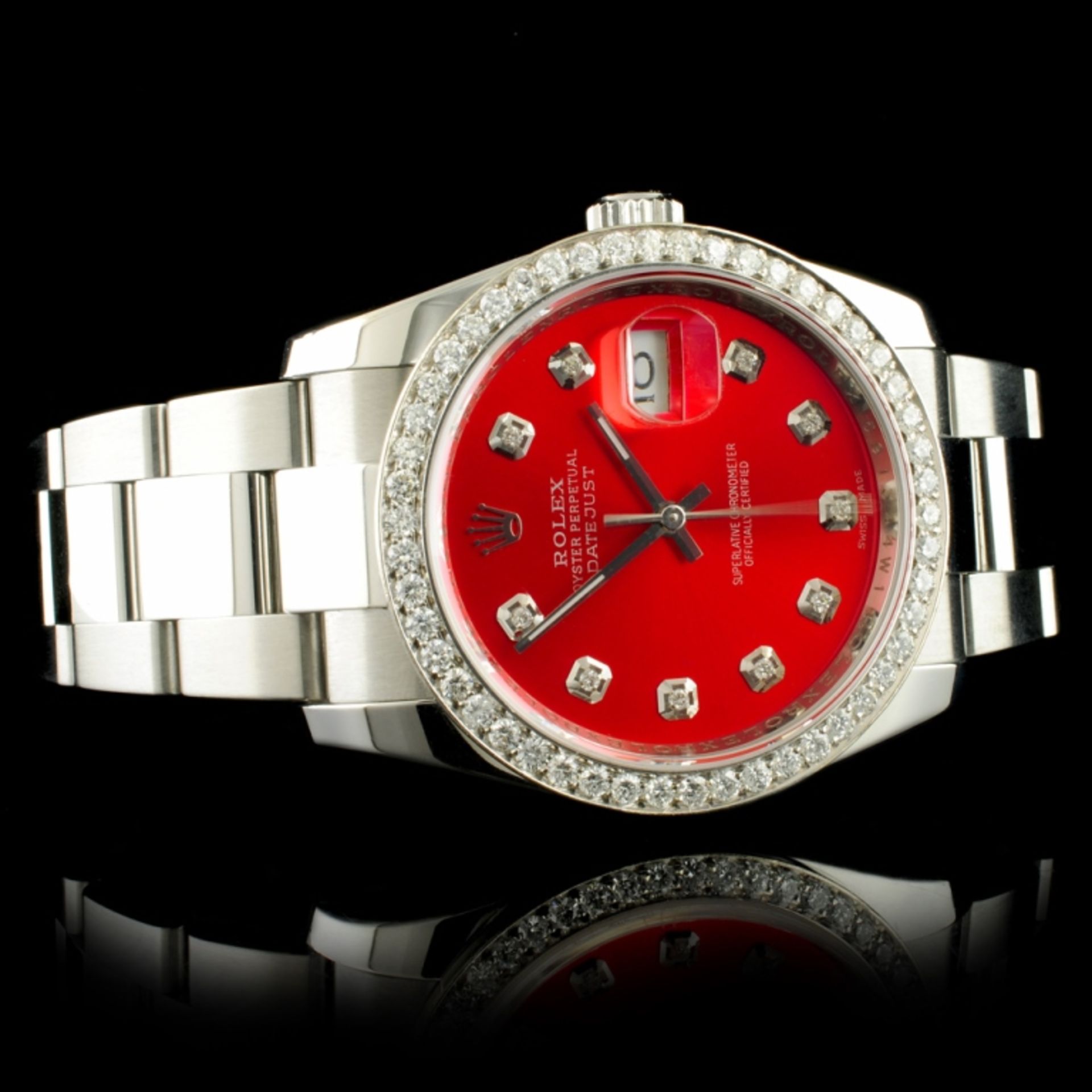 Rolex DateJust 116200 SS 1.35ct Diamond 36MM Watch - Image 3 of 6