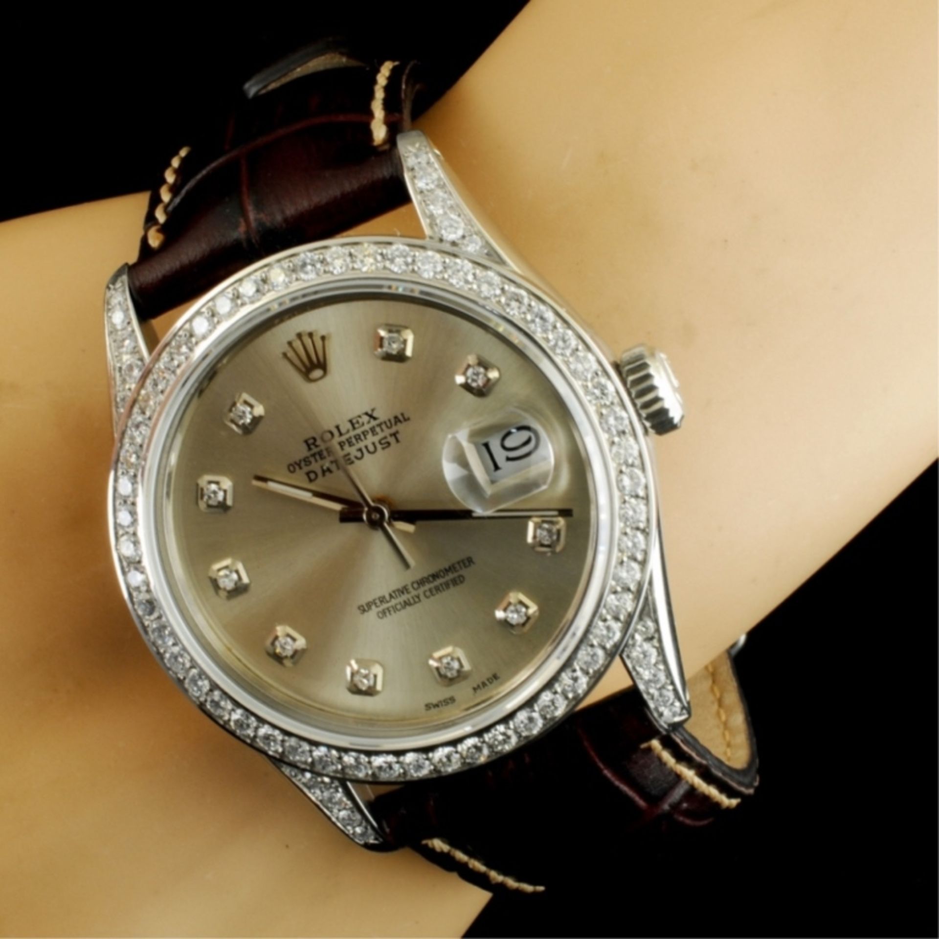 Rolex DateJust 1.50ctw Diamond 36MM Wristwatch - Image 4 of 7