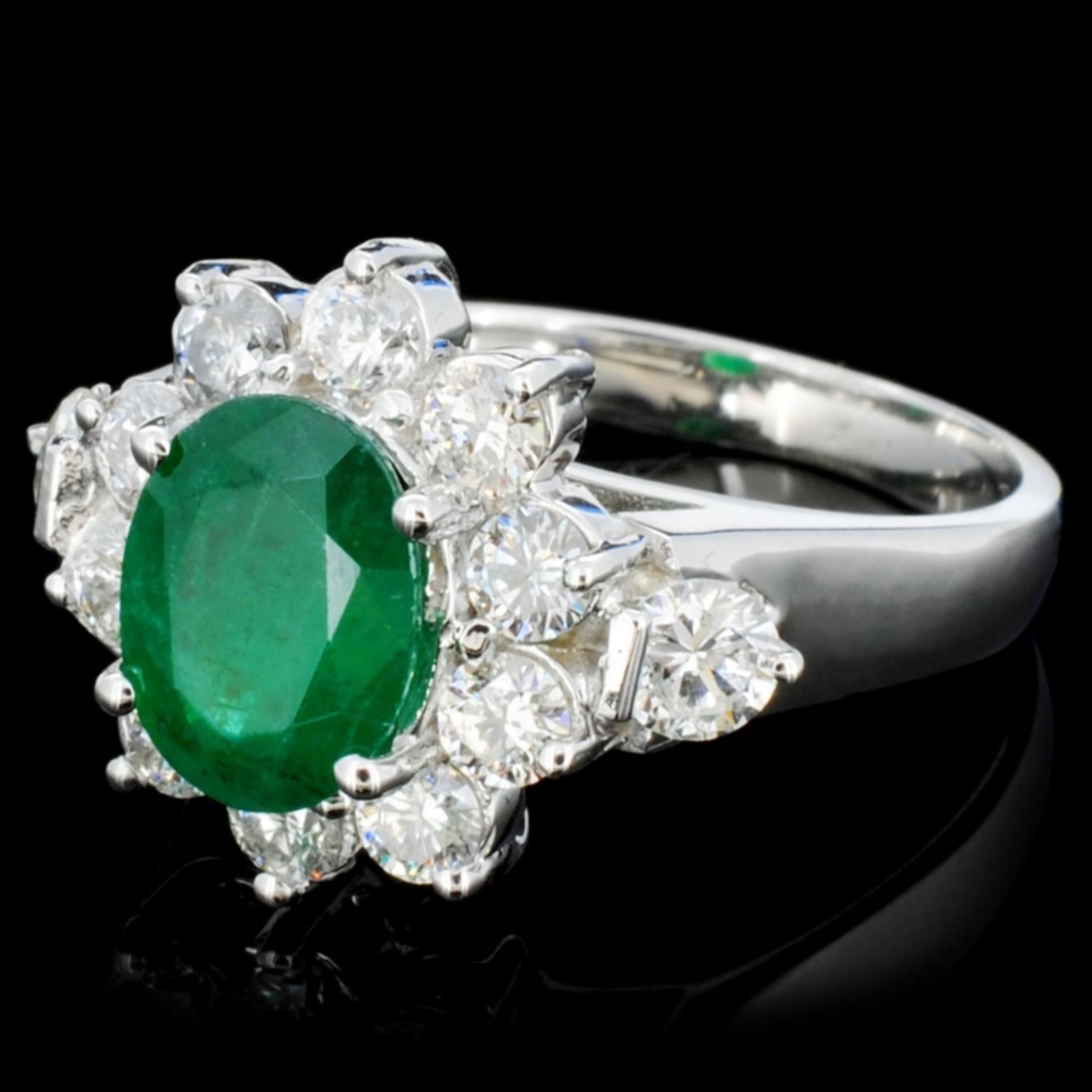 14K Gold 3.00ct Emerald & 1.20ctw Diamond Ring - Image 2 of 4