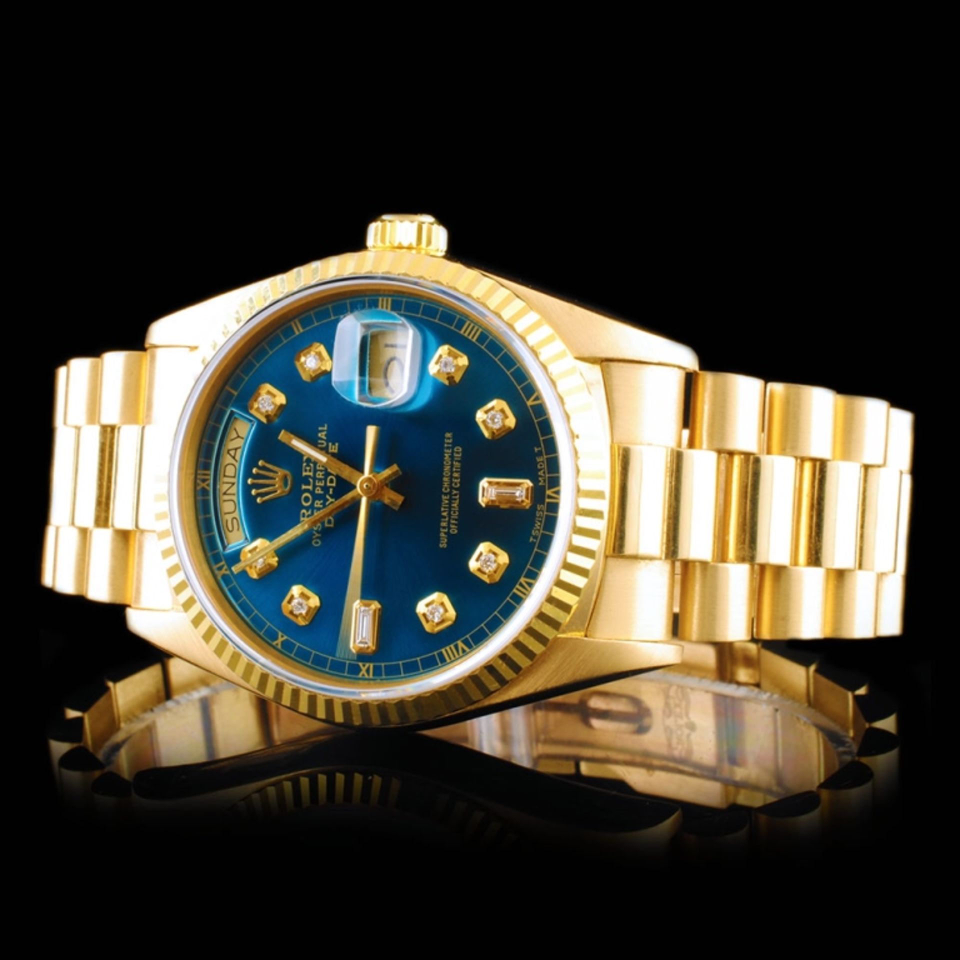 Rolex Day-Date 18K YG Diamond 36mm Wristwatch - Image 3 of 6