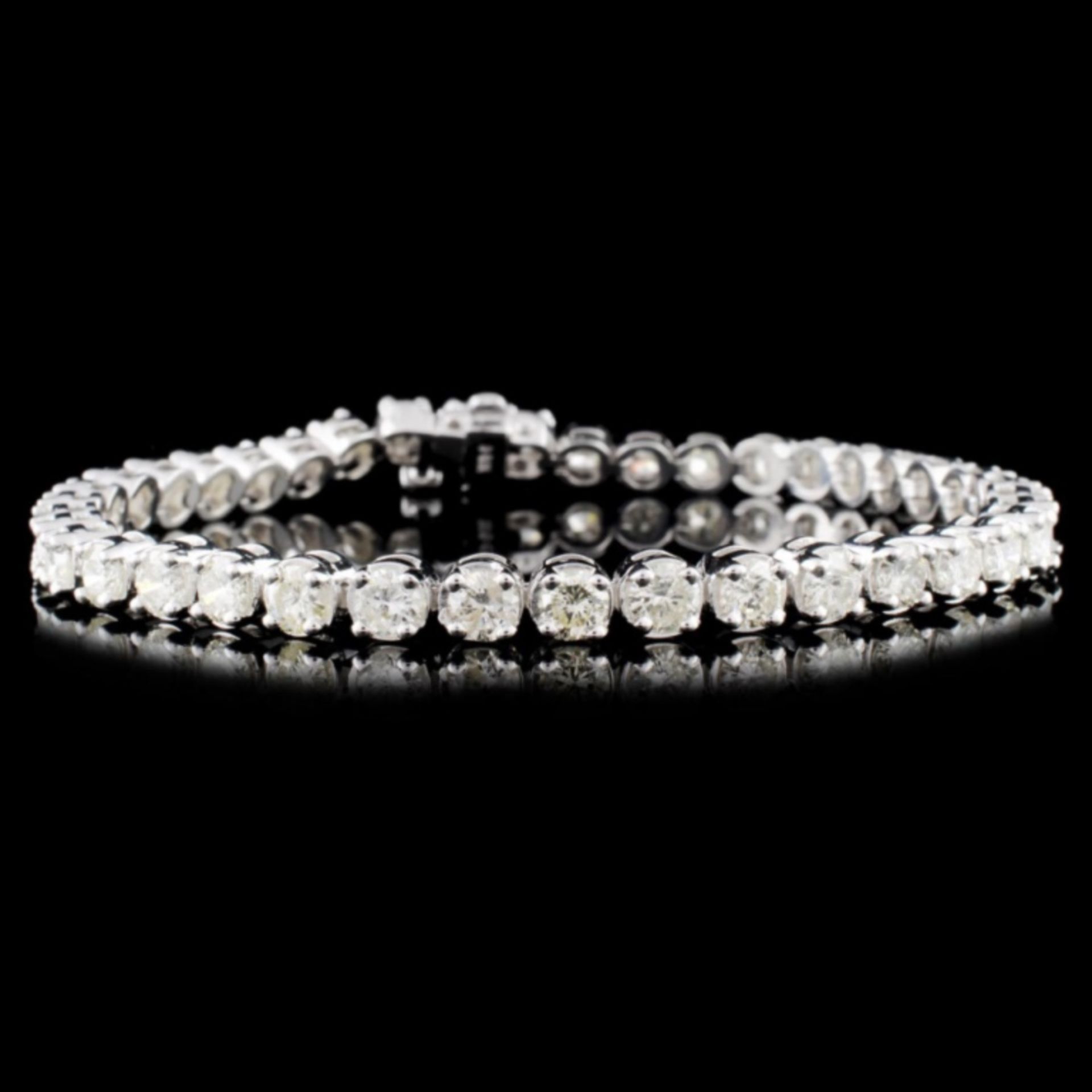 14K White Gold 7.00ctw Diamond Tennis Bracelet