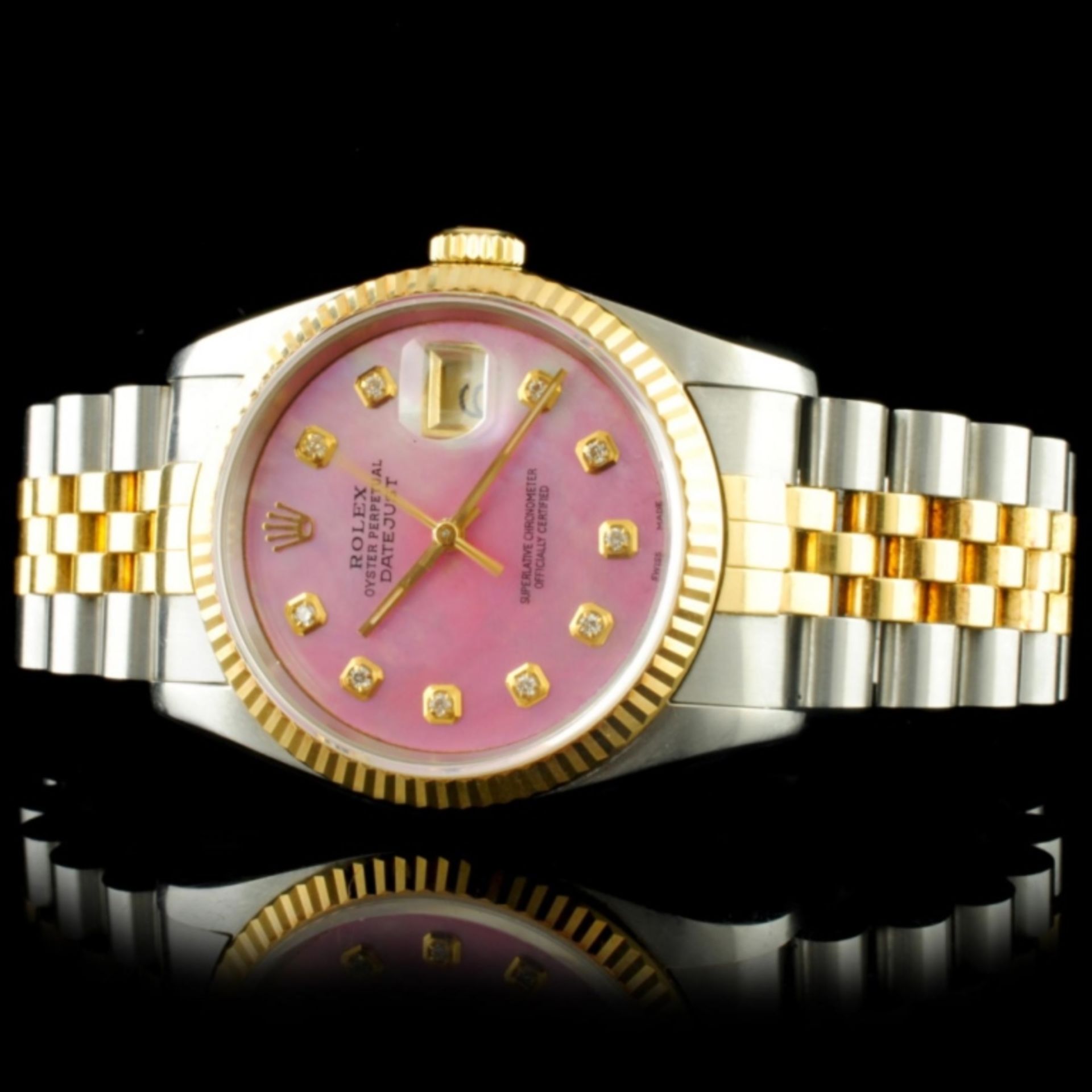 Rolex DateJust YG/SS Diamond 36MM Wristwatch - Image 2 of 5