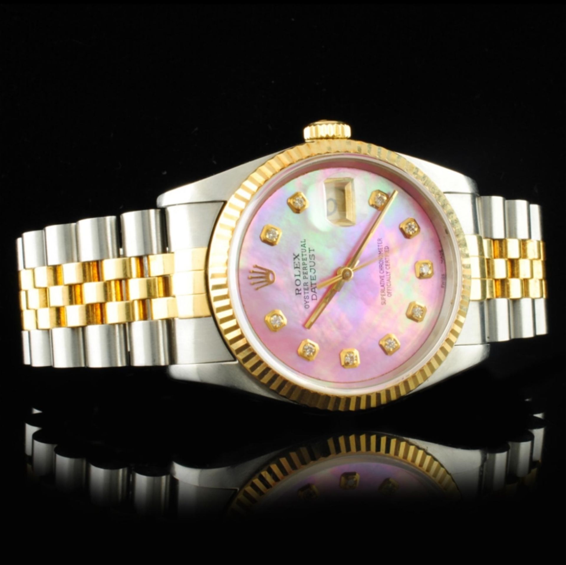 Rolex DateJust YG/SS Diamond 36MM Wristwatch - Image 3 of 5