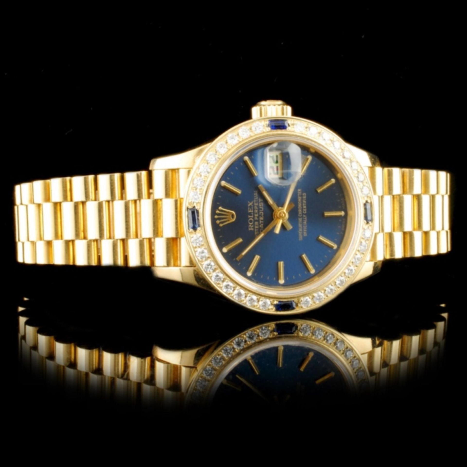 Rolex DateJust 18K YG Diamond 26MM Watch - Image 3 of 6