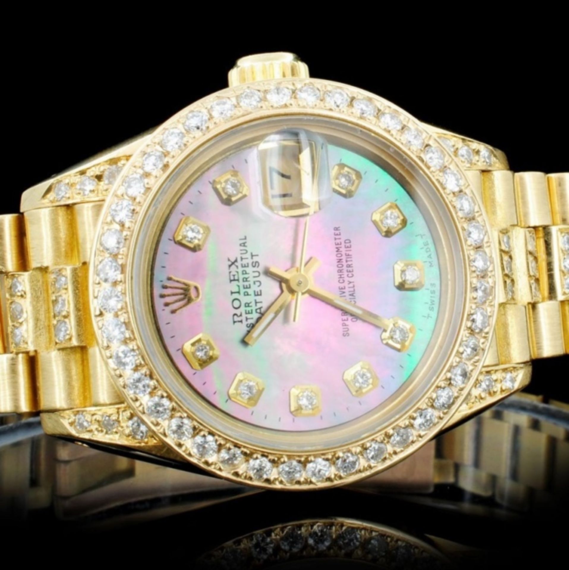 Rolex 18K 3.00ct Diamond Presidential Ladies Watch - Image 3 of 7