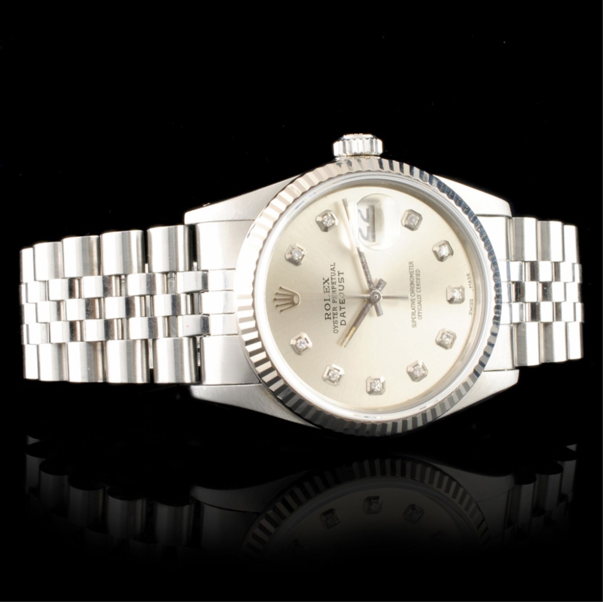 Rolex DateJust SS Diamond 36MM Wristwatch - Image 3 of 6