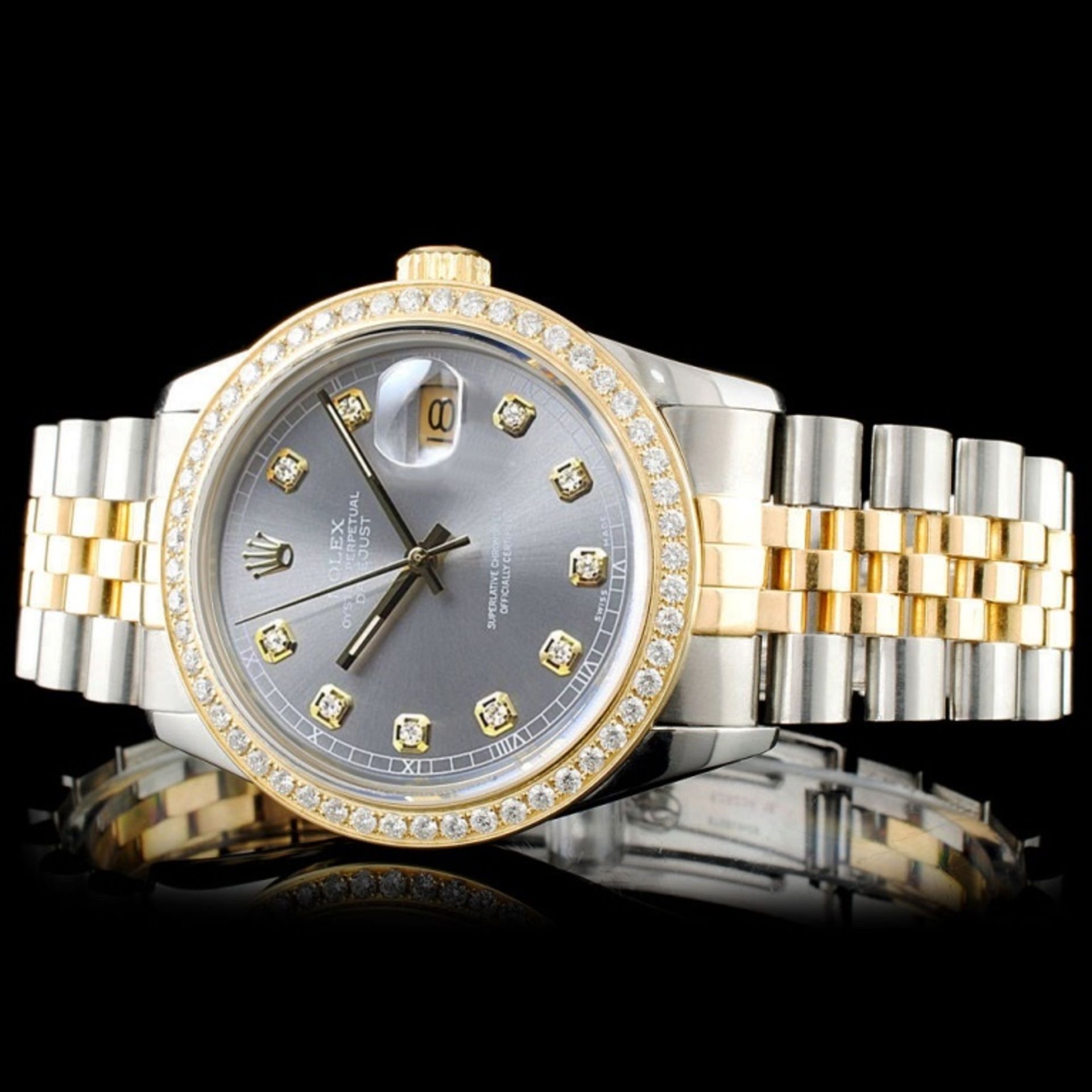 Rolex DateJust 18K/SS Diamond 36mm Watch - Image 2 of 5