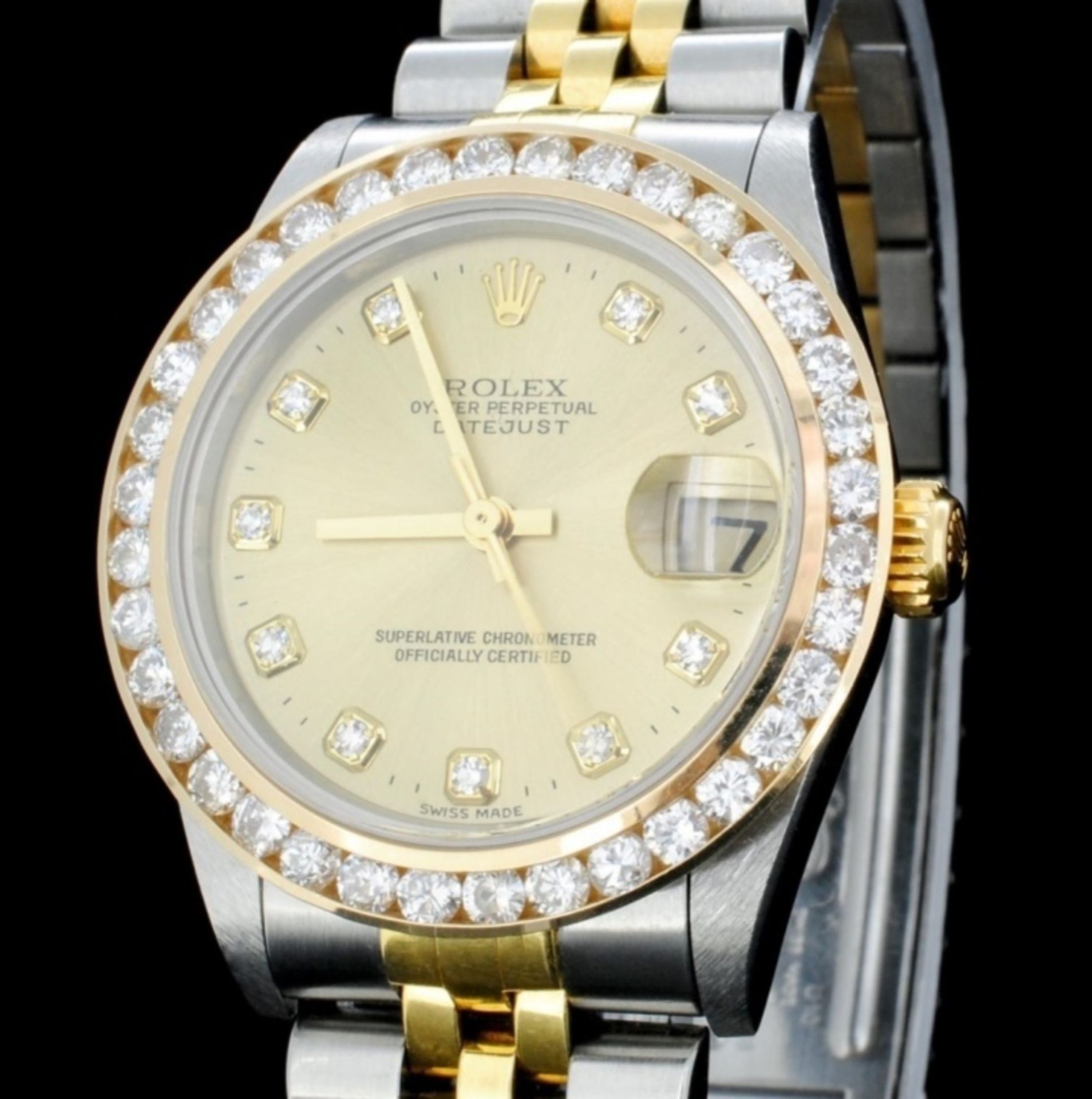 Rolex YG/SS DateJust 2.50ct Diamond 31MM Watch - Image 2 of 5