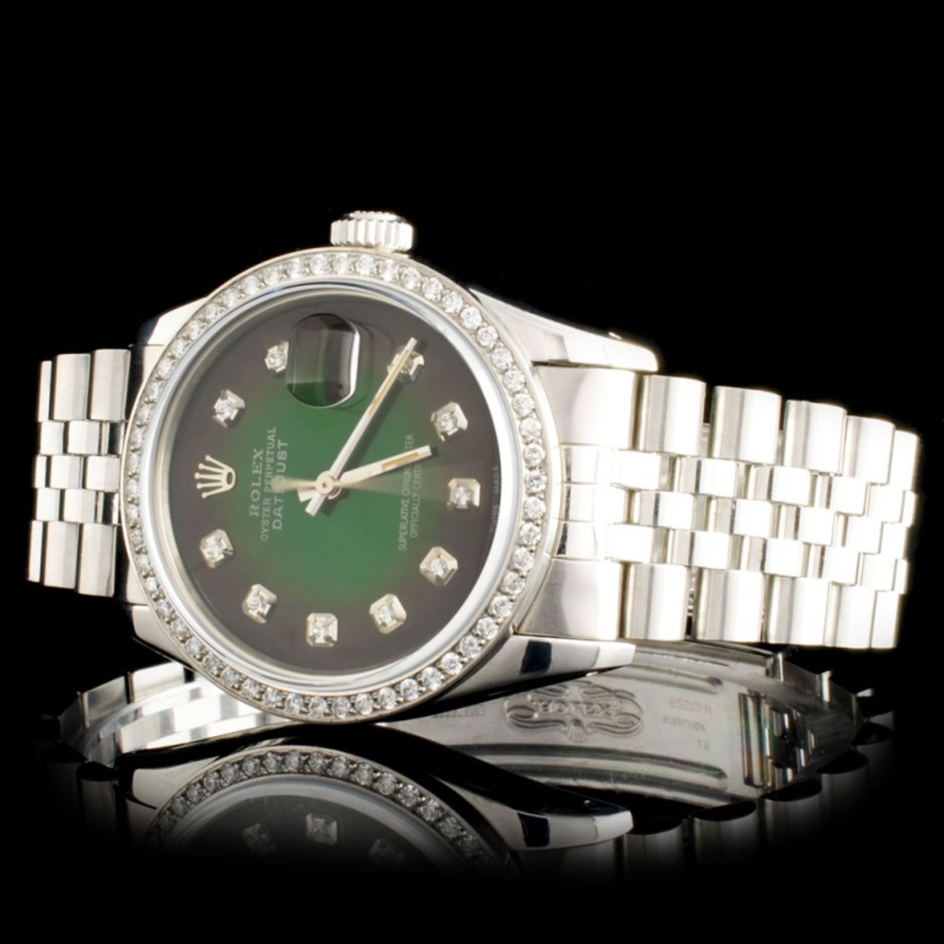 Rolex SS DateJust Diamond 36mm Wristwatch - Image 2 of 5
