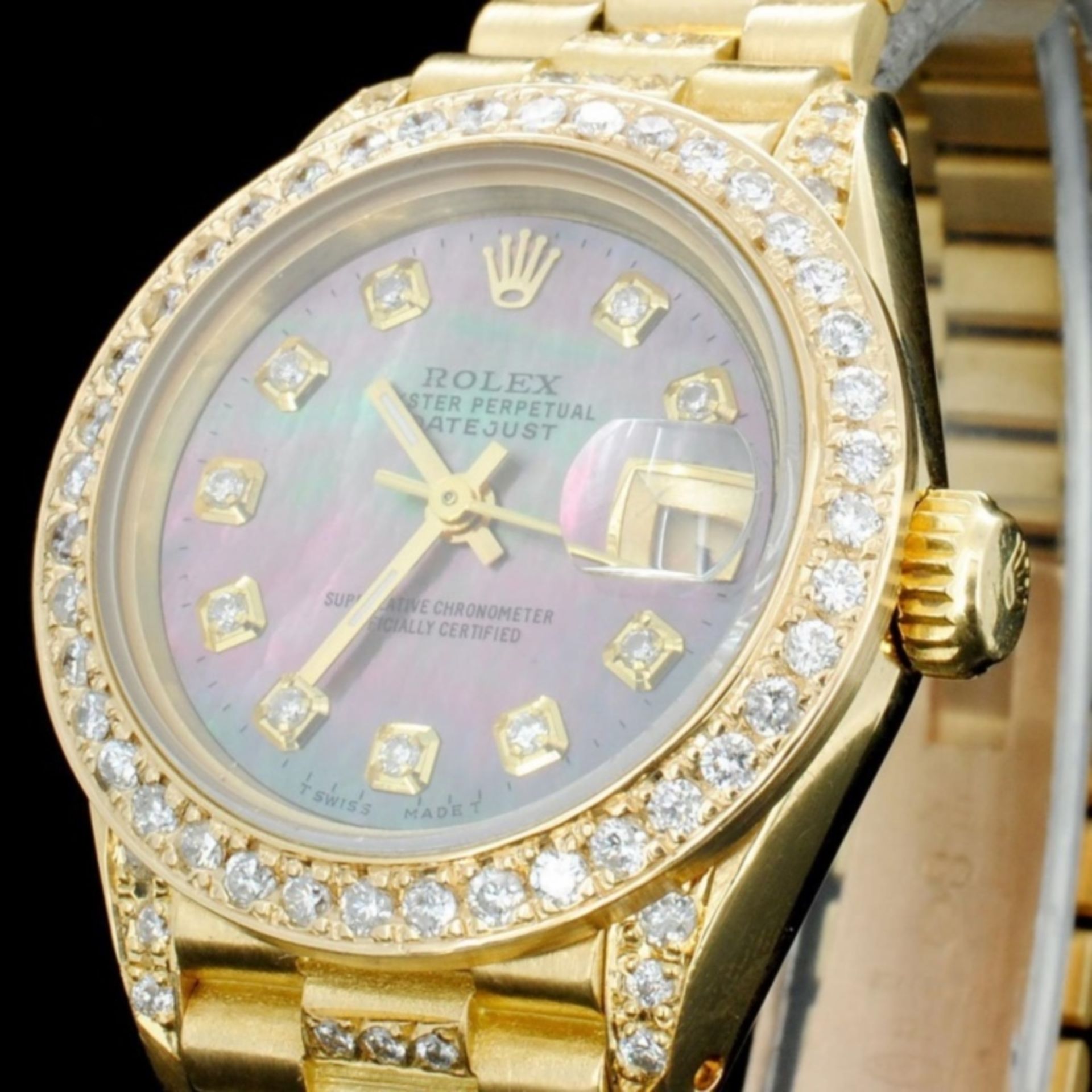 Rolex 18K 3.00ct Diamond Presidential Ladies Watch - Image 4 of 7