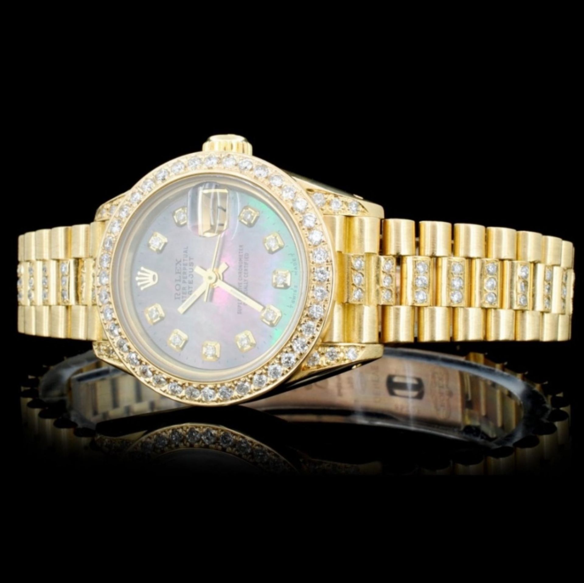Rolex 18K 3.00ct Diamond Presidential Ladies Watch - Image 2 of 7