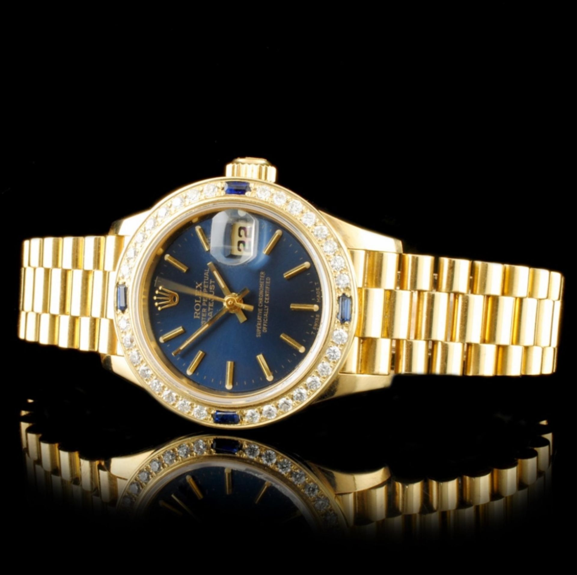 Rolex DateJust 18K YG Diamond 26MM Watch - Image 2 of 6