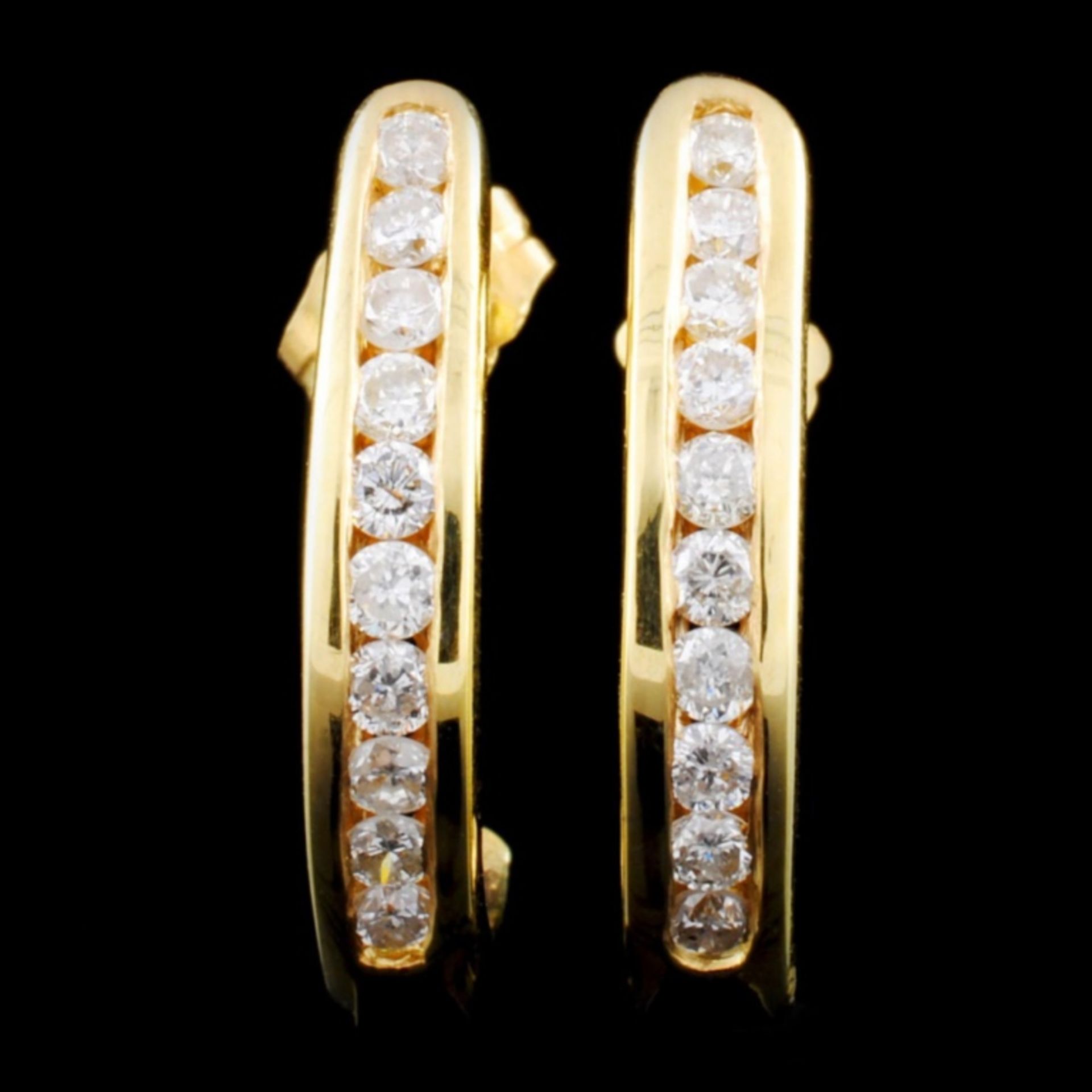 14K Gold 0.53ctw Diamond Earrings - Image 2 of 3