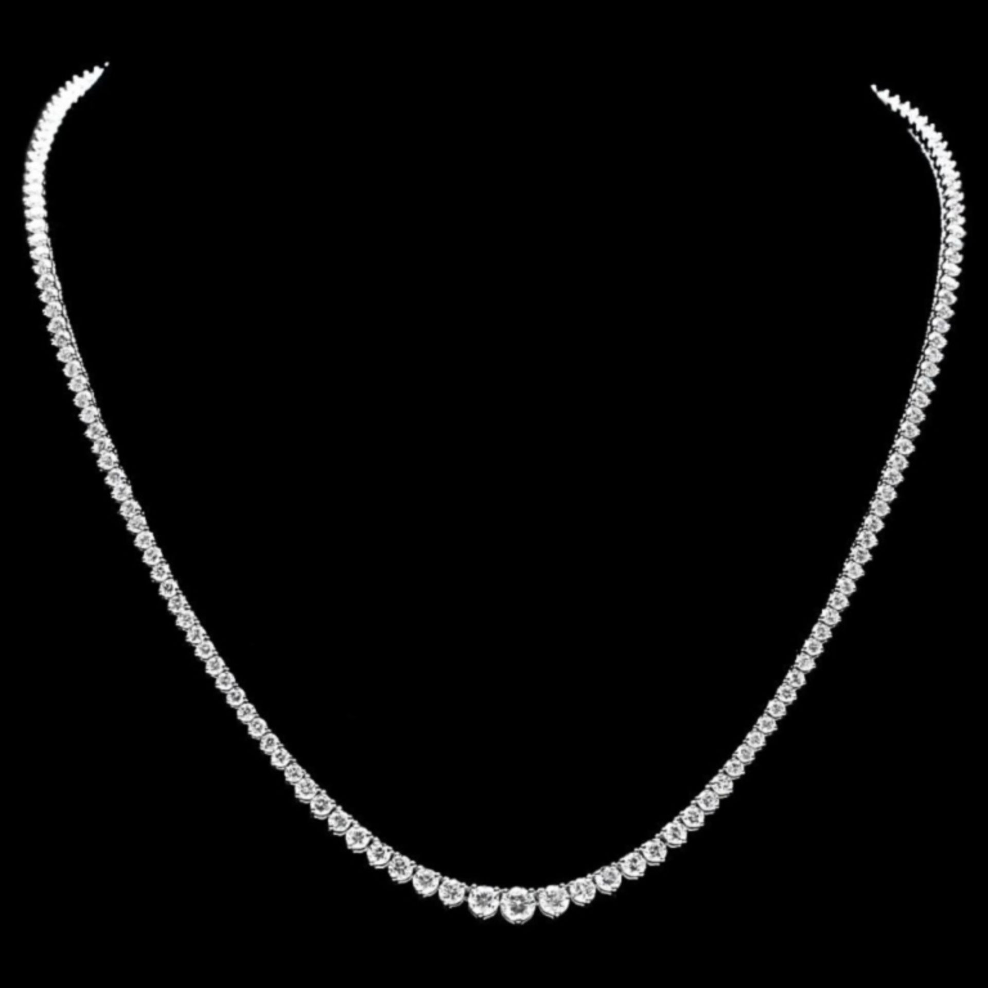 18k White Gold 10.00ct Diamond Necklace