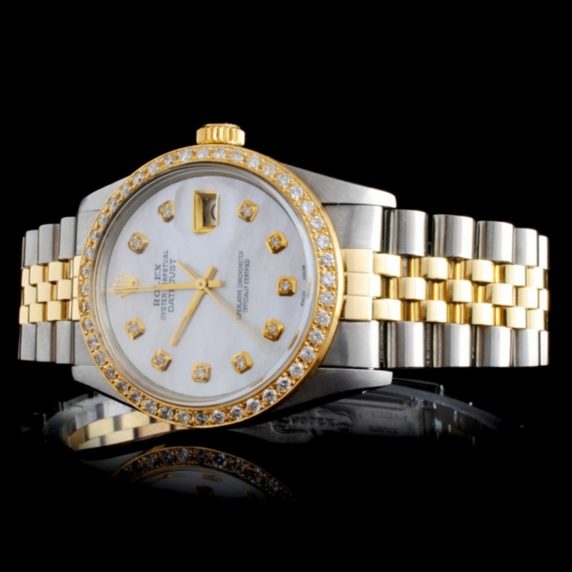 Rolex YG/SS DateJust Diamond 36MM Watch - Image 2 of 4