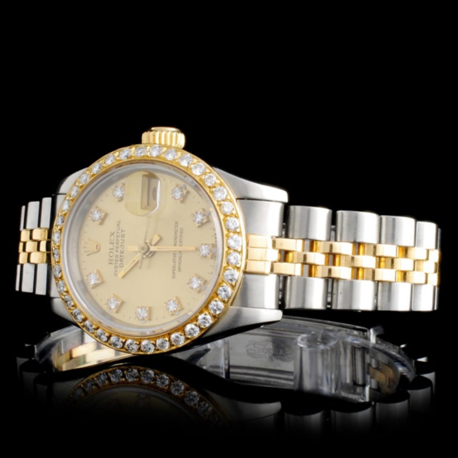 Rolex TT DateJust Diamond Ladies Watch - Image 2 of 4