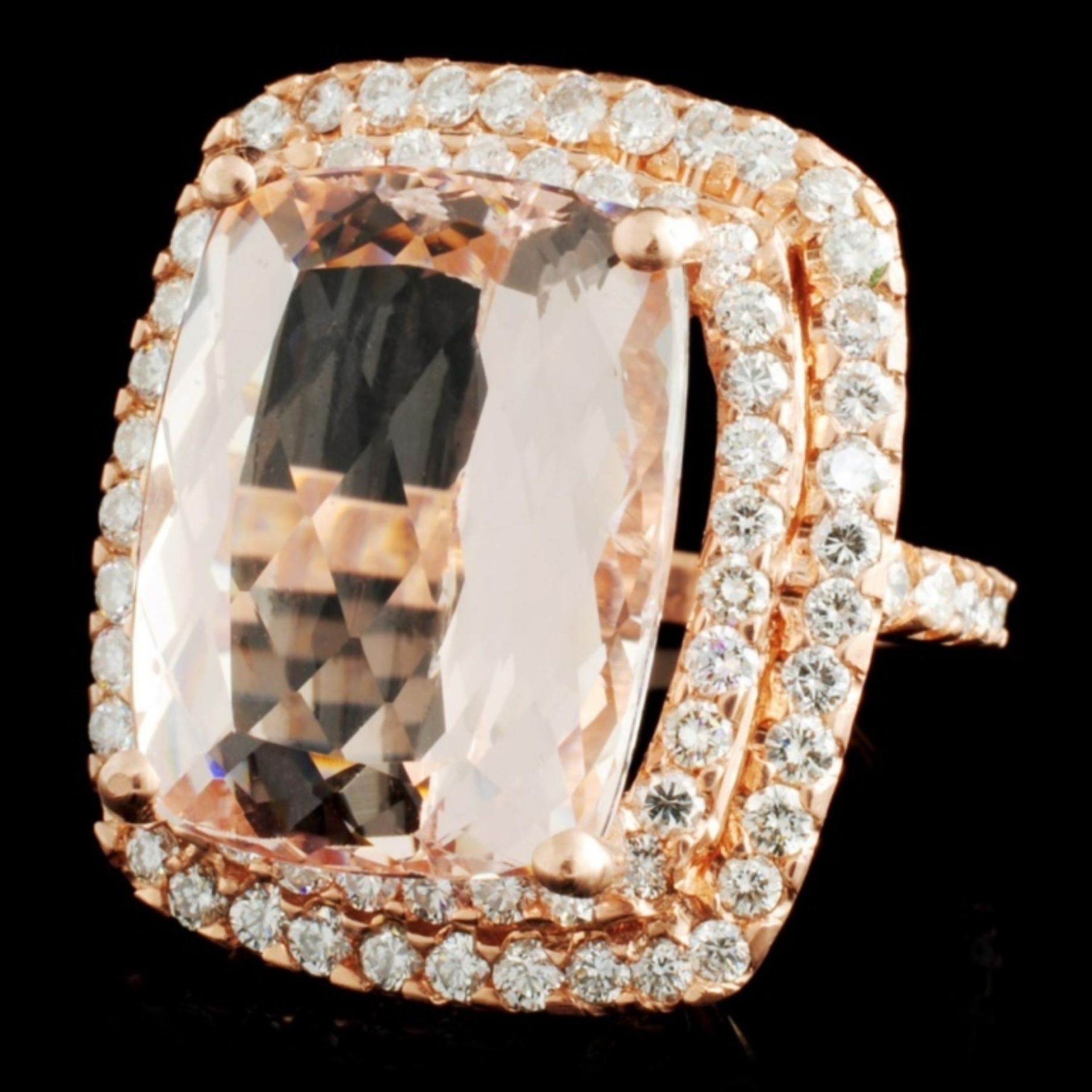 14K Gold 16.51ct Morganite & 2.05ctw Diamond Ring - Image 2 of 4