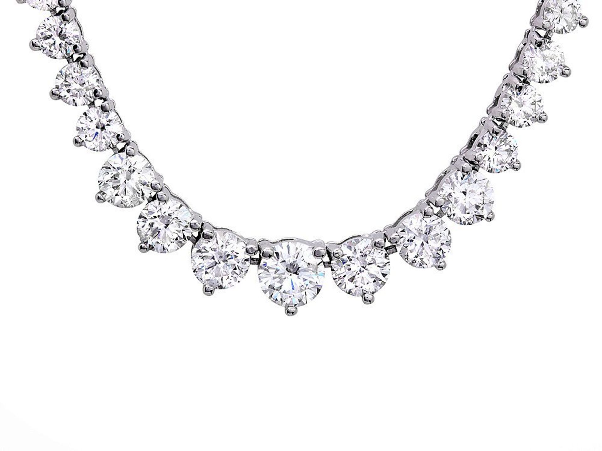 18k White Gold 9.50ct Diamond Necklace - Image 2 of 5