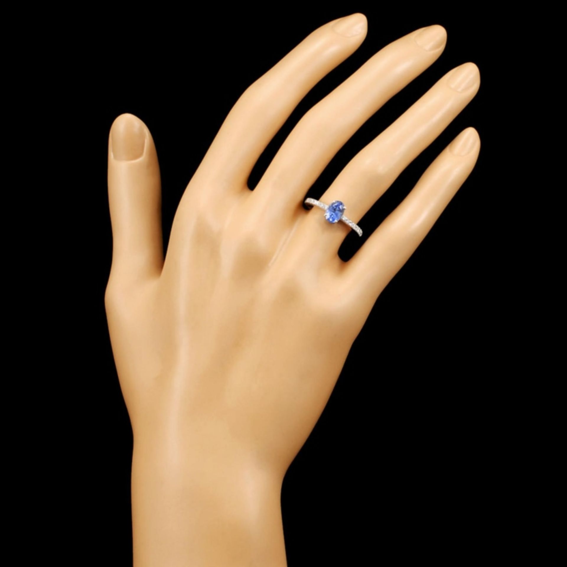 14K Gold 1.12ct Sapphire & 0.21ctw Diamond Ring - Image 4 of 5