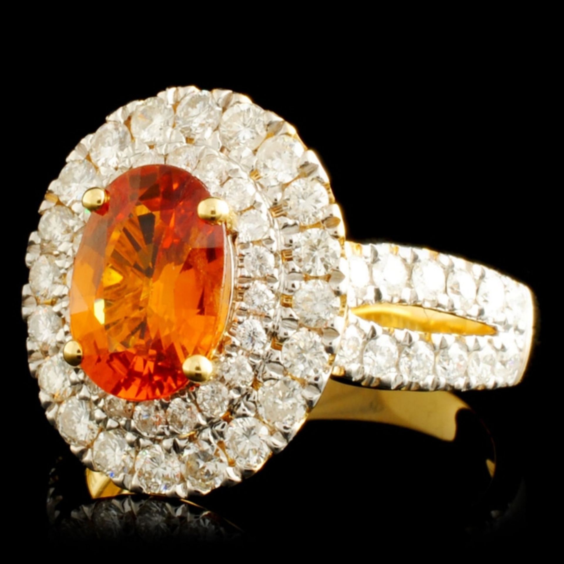 18K Gold 1.87ct Sapphire & 1.16ctw Diamond Ring - Image 2 of 5