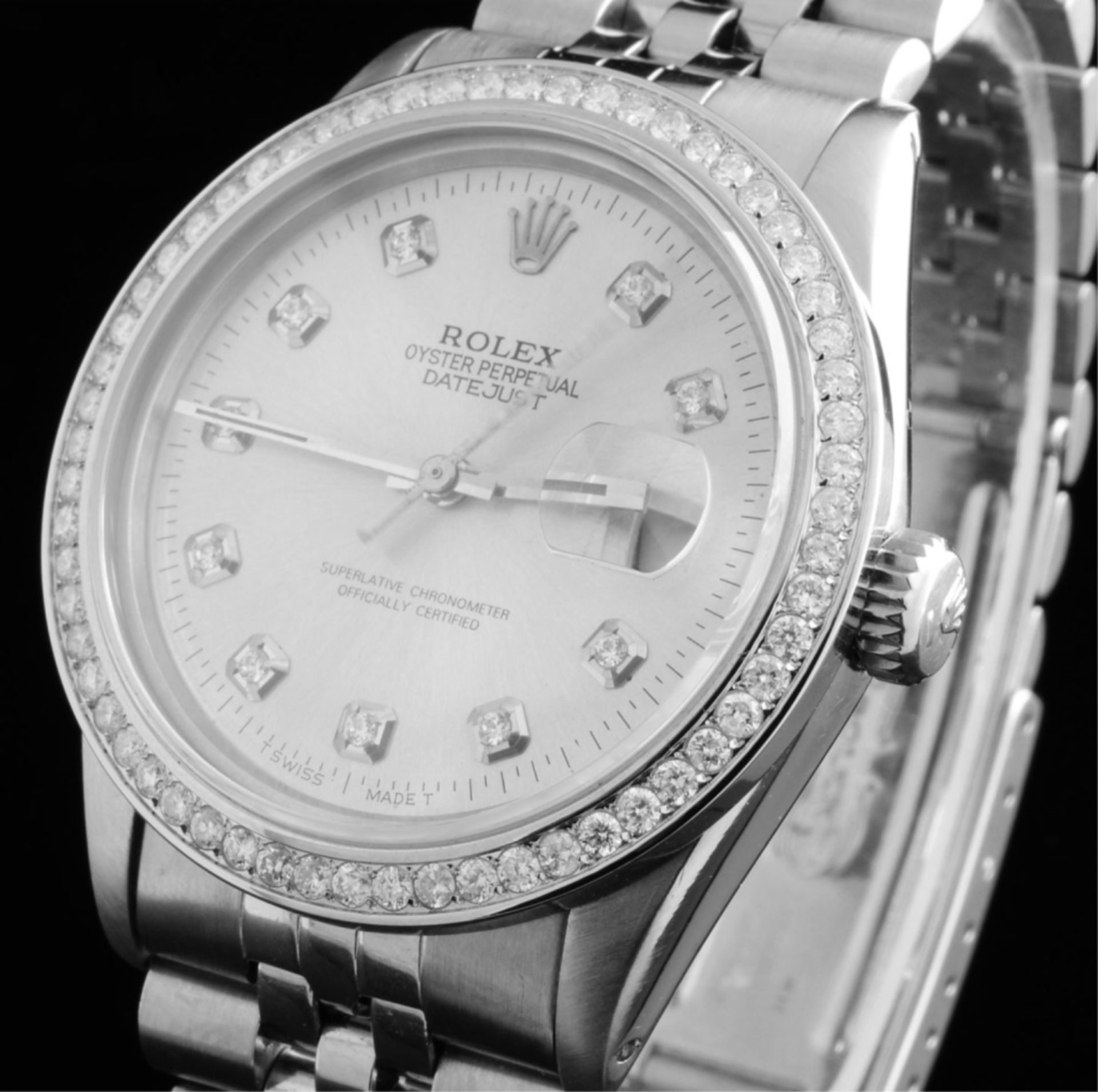 Rolex SS DateJust 36MM Diamond Wristwatch - Image 2 of 5