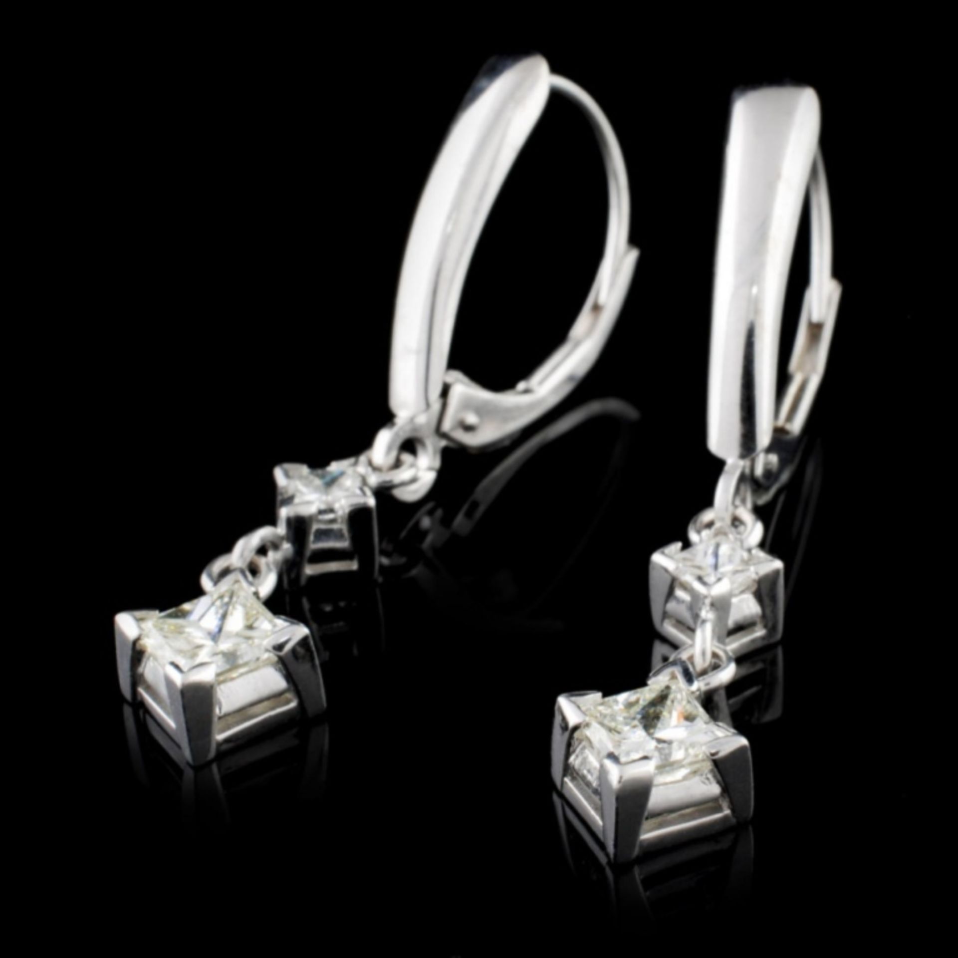 14K Gold 1.60ctw Diamond Earrings - Image 2 of 3