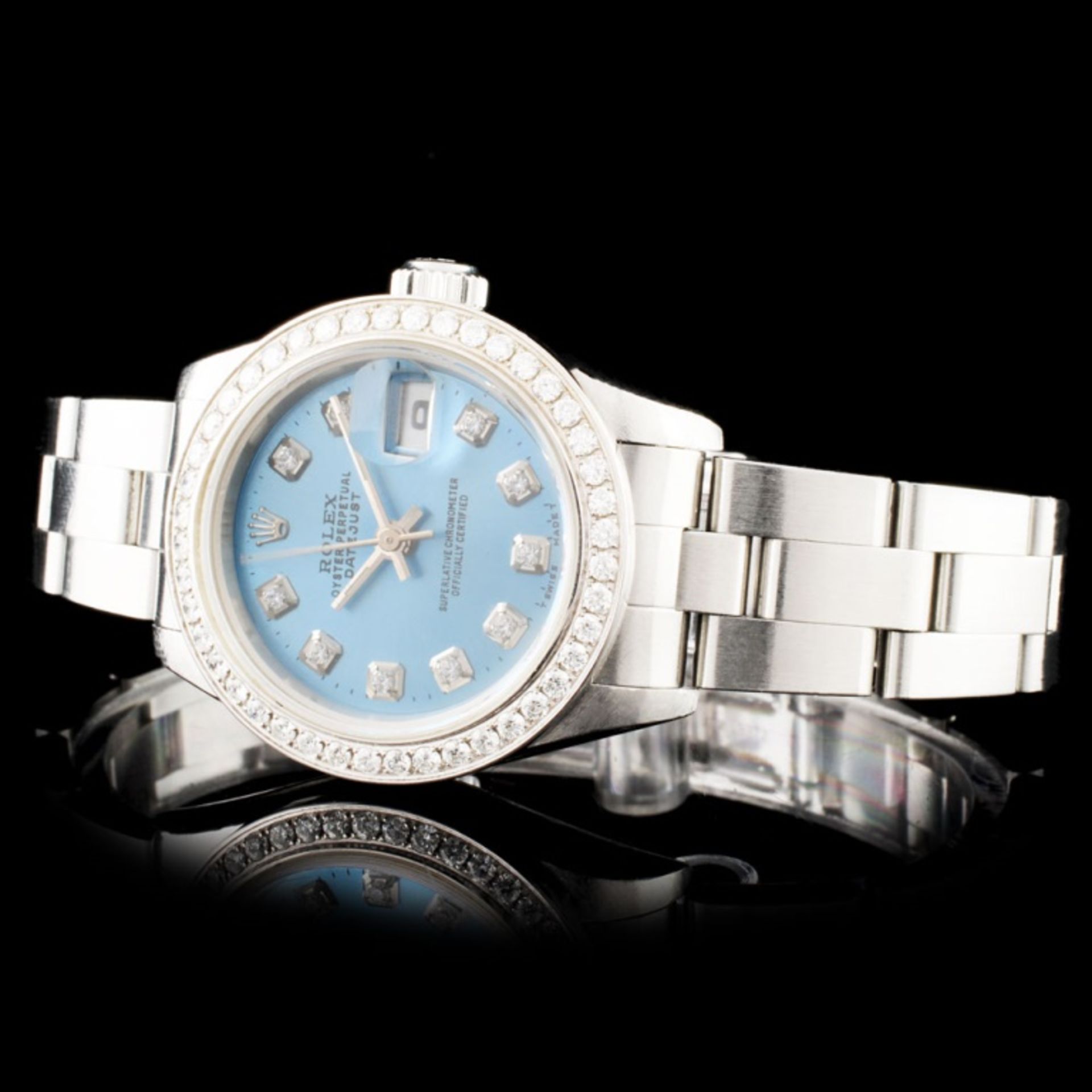 Rolex SS DateJust Diamond Ladies Wristwatch - Image 2 of 5