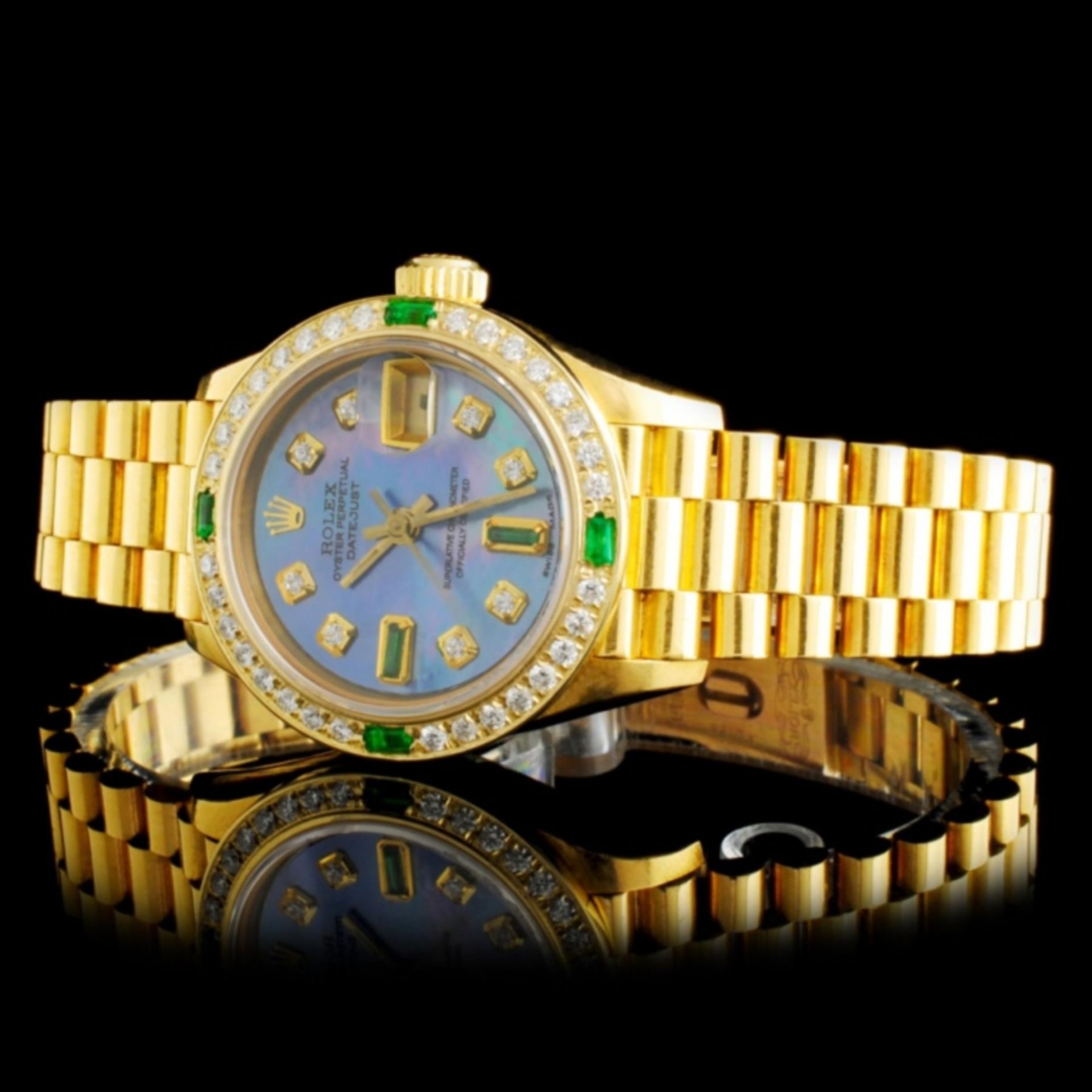 Rolex DateJust 18K YG Diamond 26MM Wristwatch - Image 2 of 7