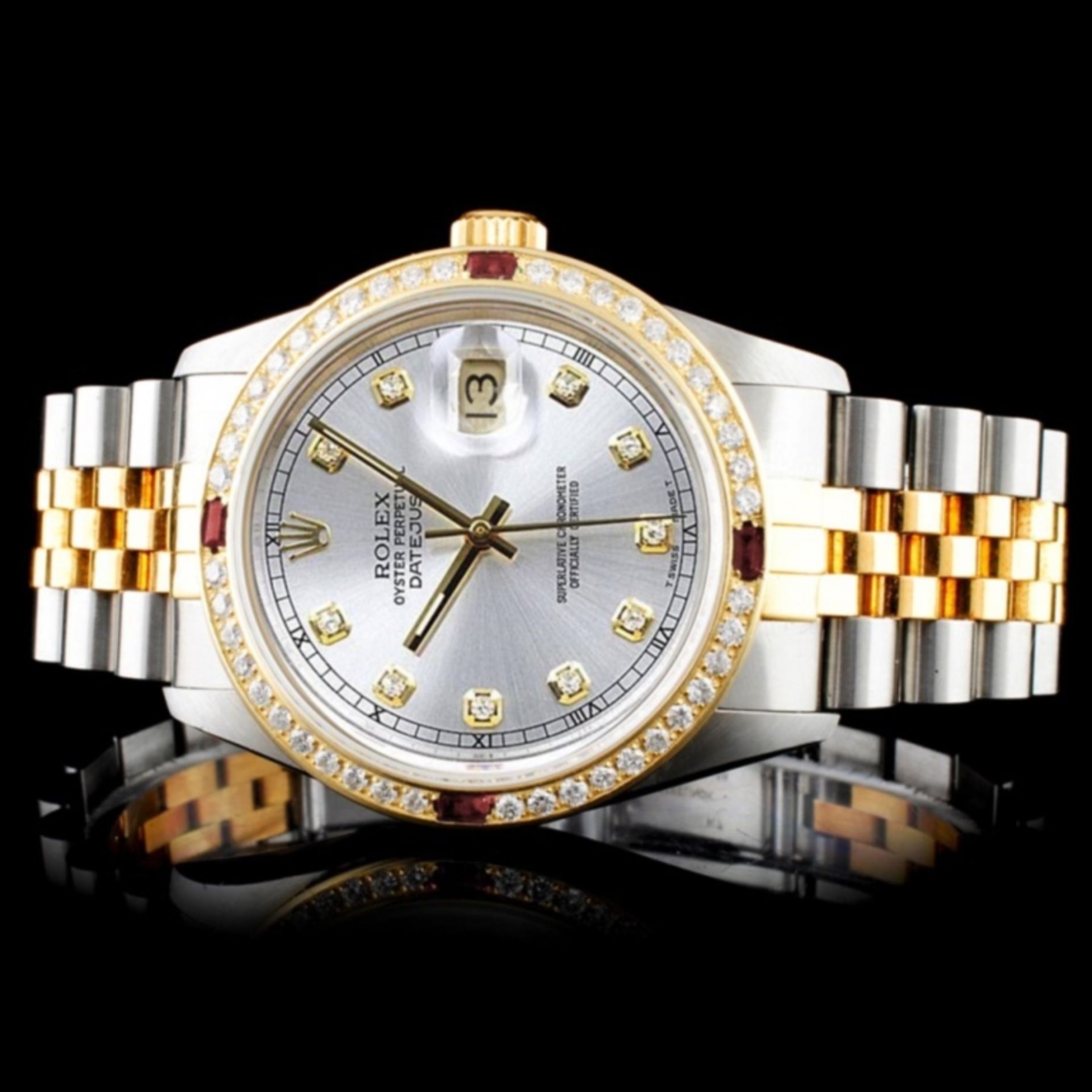 Rolex DateJust 18K/SS Diamond 36mm Watch - Image 2 of 6