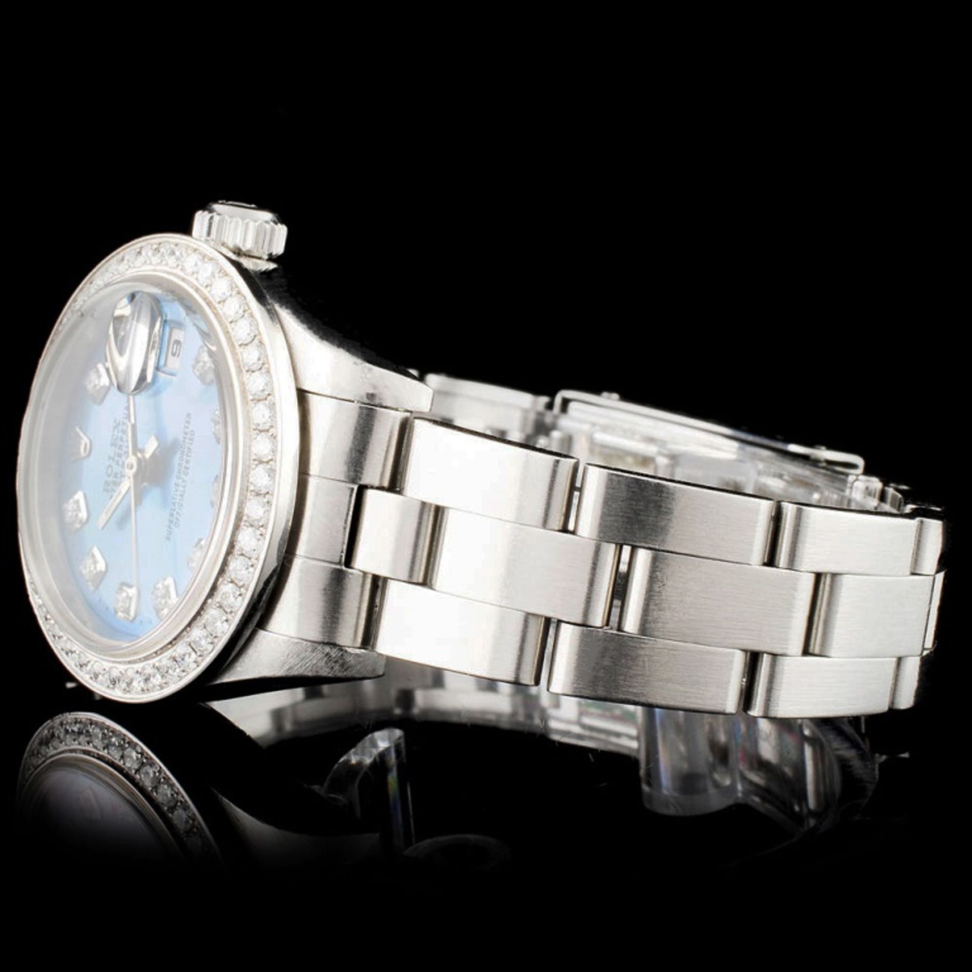 Rolex SS DateJust Diamond Ladies Wristwatch - Image 3 of 5