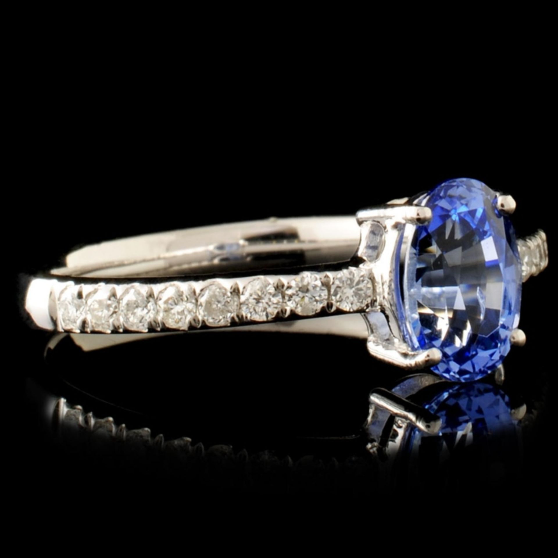 14K Gold 1.12ct Sapphire & 0.21ctw Diamond Ring - Image 3 of 5