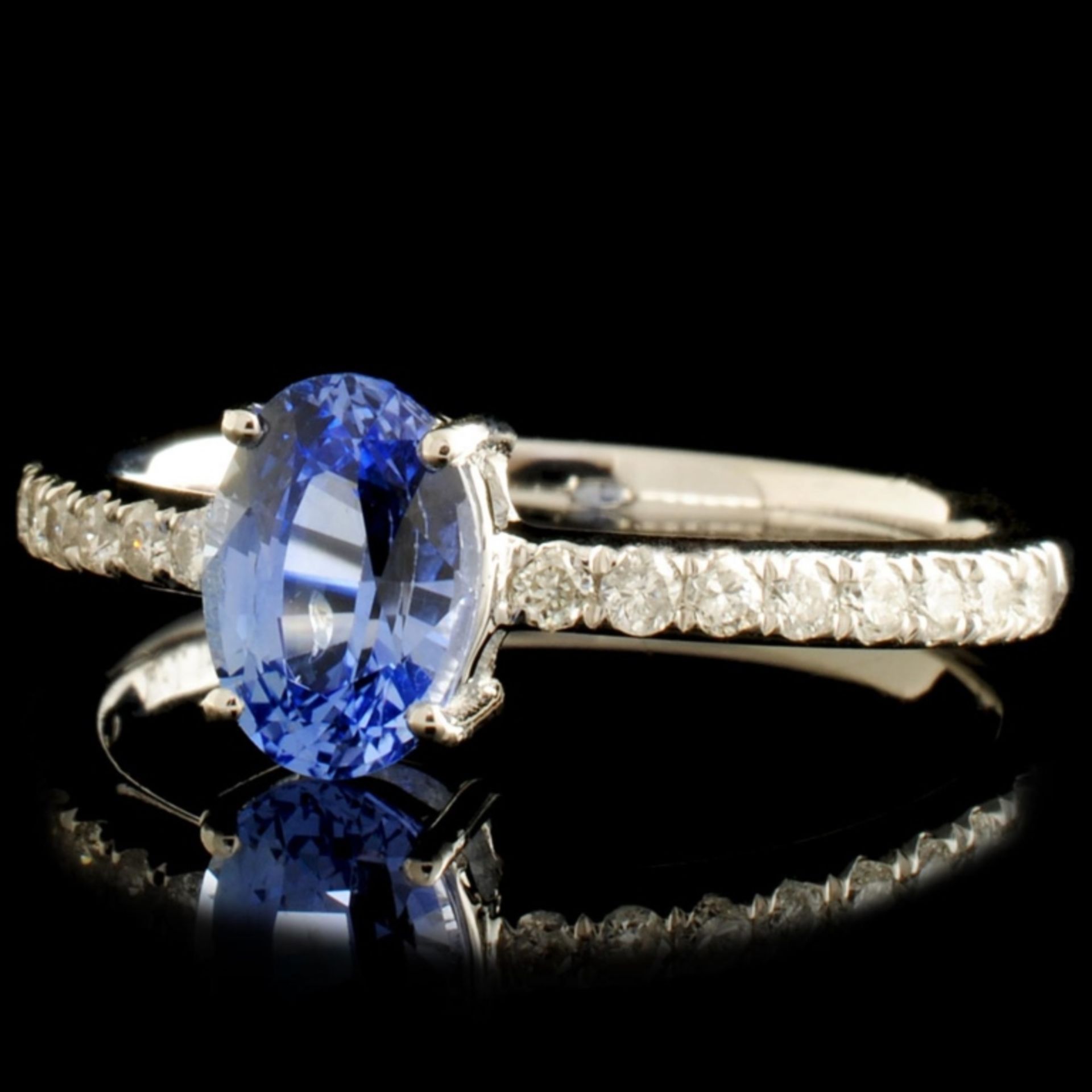 14K Gold 1.12ct Sapphire & 0.21ctw Diamond Ring - Image 2 of 5