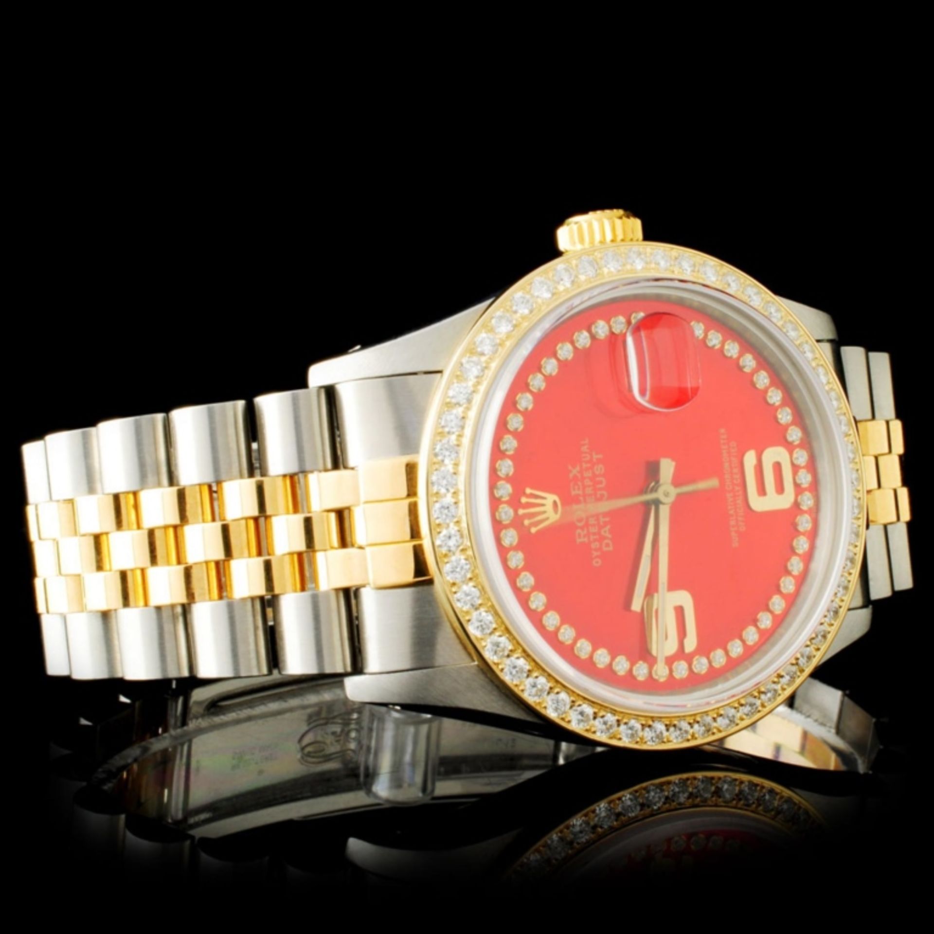 Rolex YG/SS 36MM DateJust Diamond Watch - Image 3 of 5