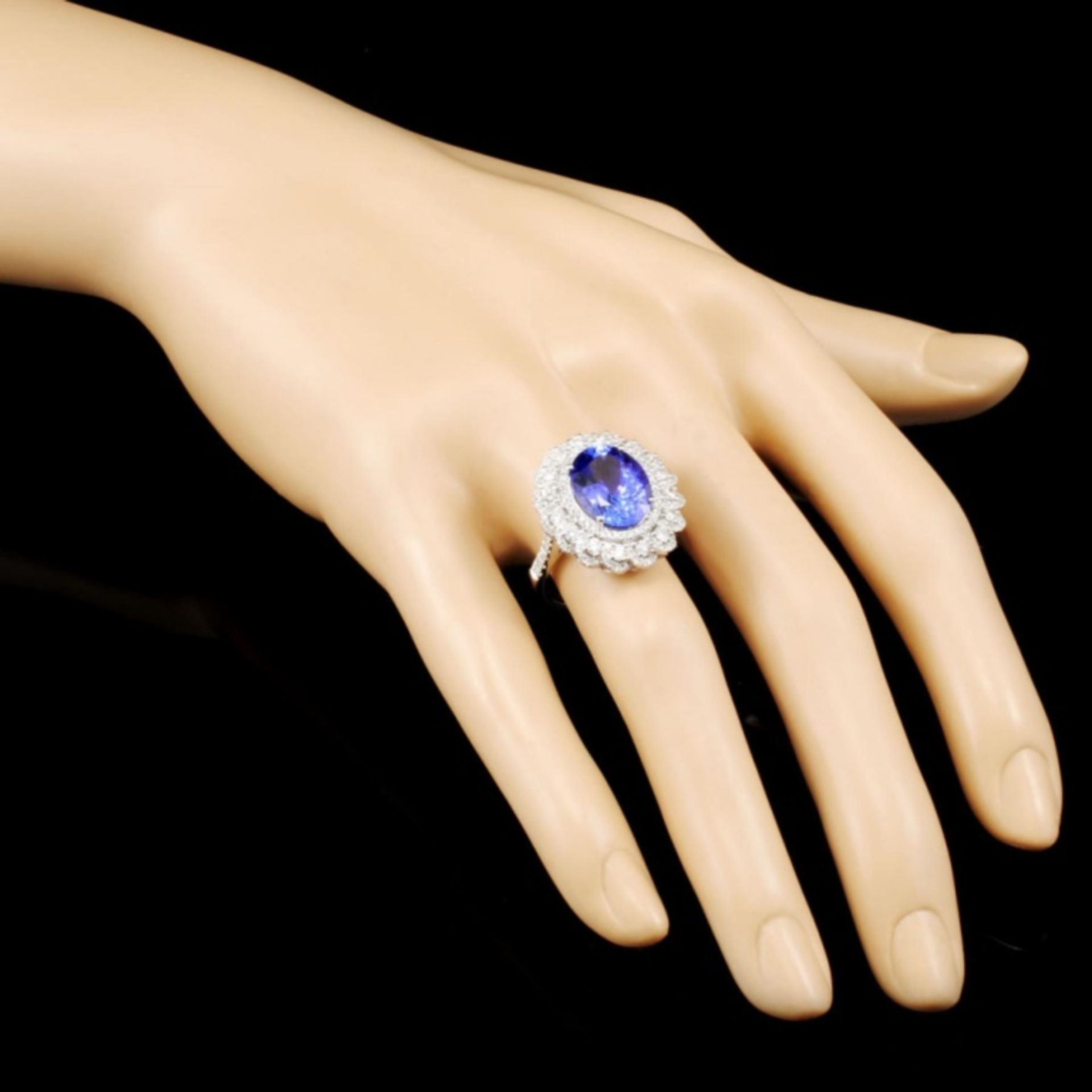 18K Gold 4.92ct Tanzanite & 1.07ctw Diamond Ring - Image 3 of 5