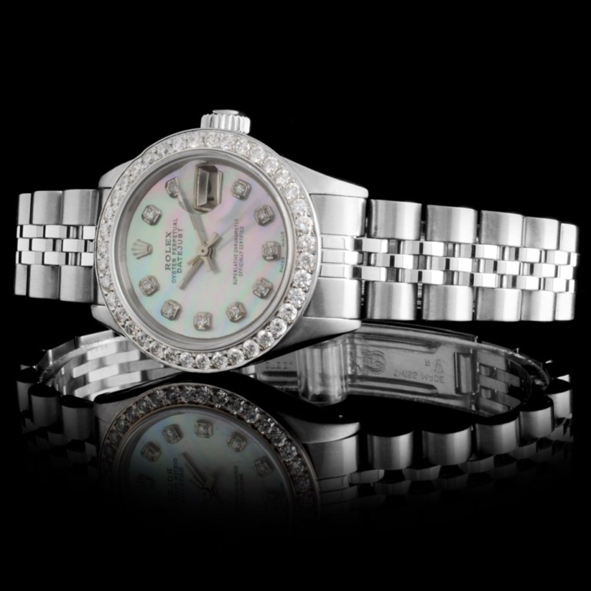 Rolex SS DateJust Ladies Diamond Wristwatch - Image 2 of 5