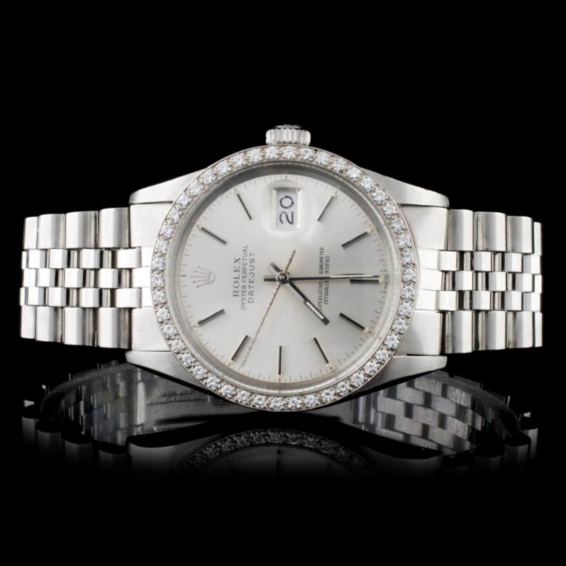 Rolex SS DateJust Diamond 36MM Wristwatch