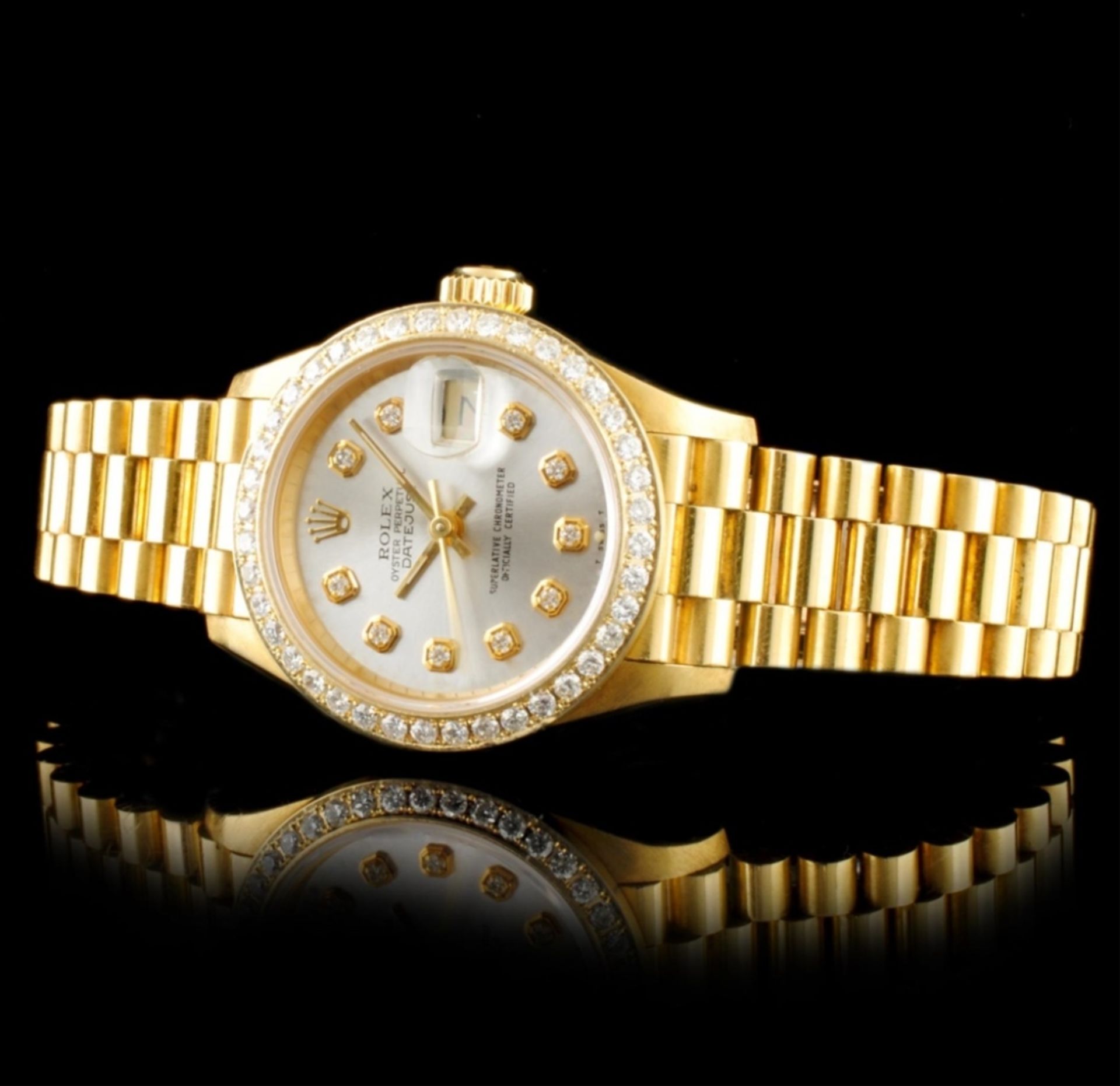 Rolex DateJust 18K YG Diamond 26MM Watch - Image 2 of 6