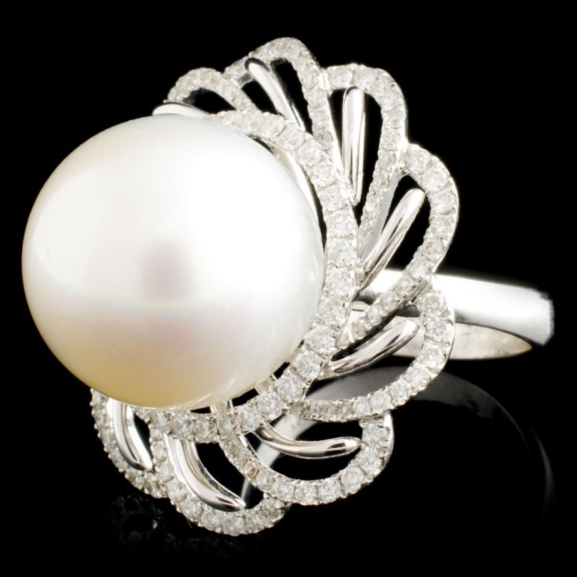 18K Gold 15.00MM Pearl & 1.02ctw Diamond Ring - Image 2 of 5