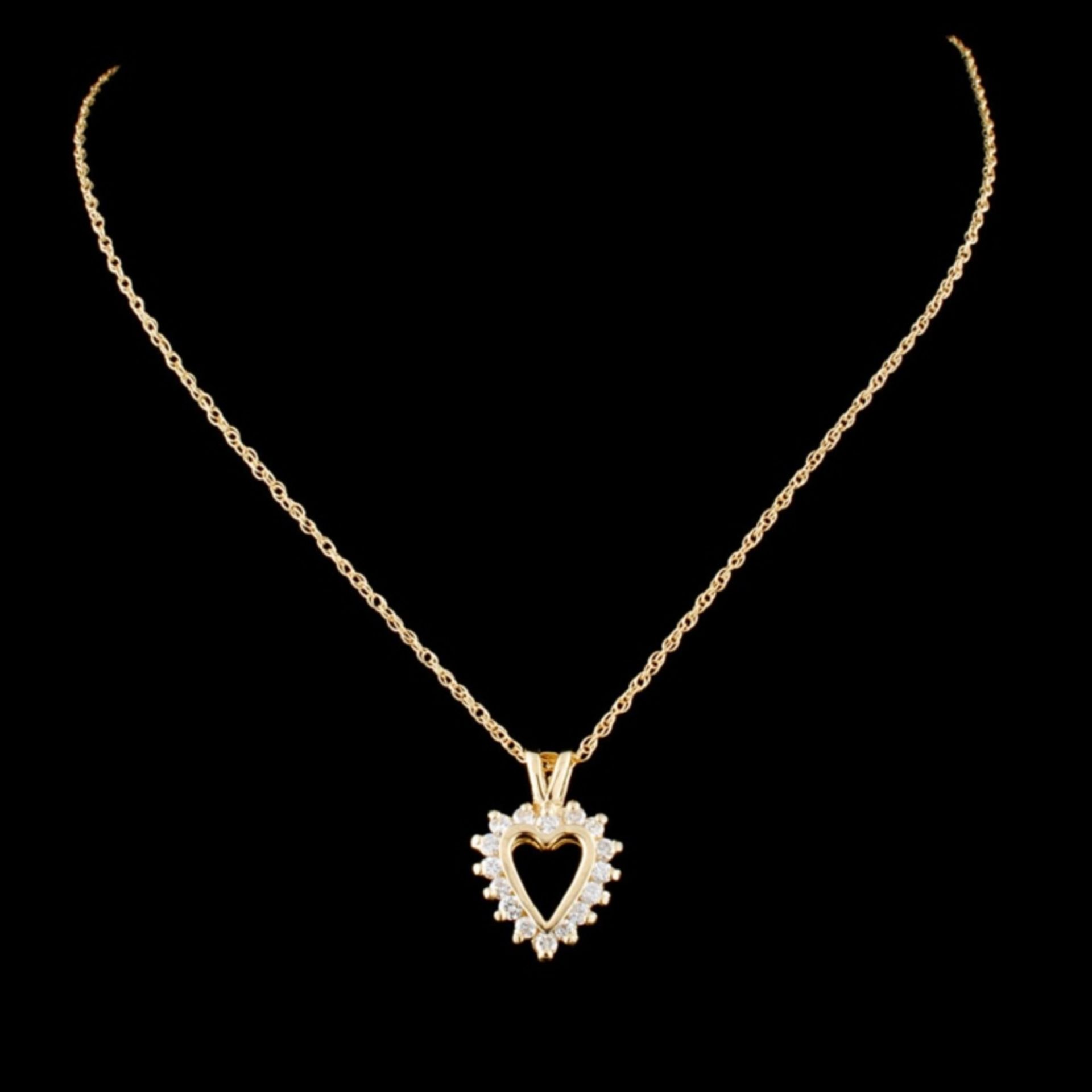 14K Gold 0.36ctw Diamond Pendant - Image 2 of 4