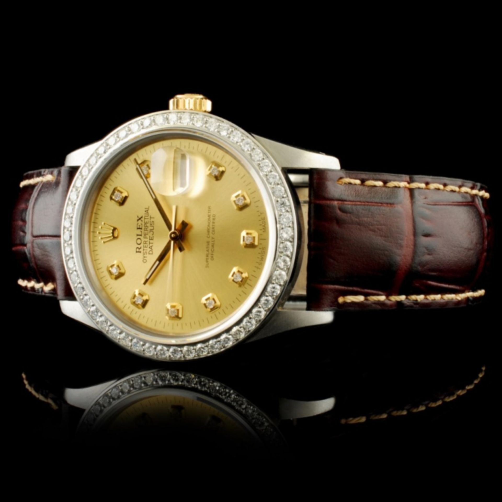 Rolex DateJust YG/SS 1.35ct Diamond 36MM Watch - Image 2 of 7