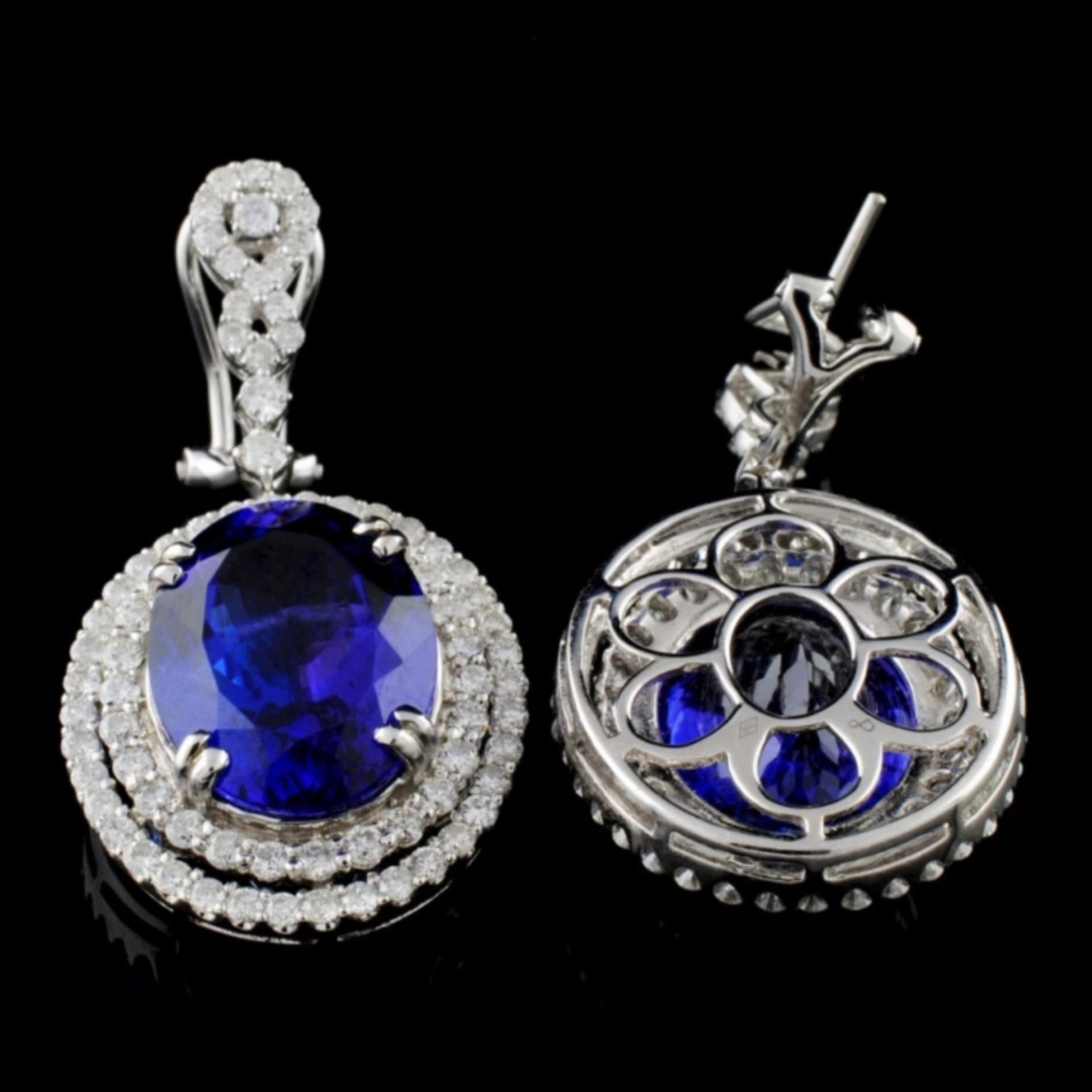 18K White Gold 15.96ct Tanzanite & 2.46ct Diamond - Image 2 of 3