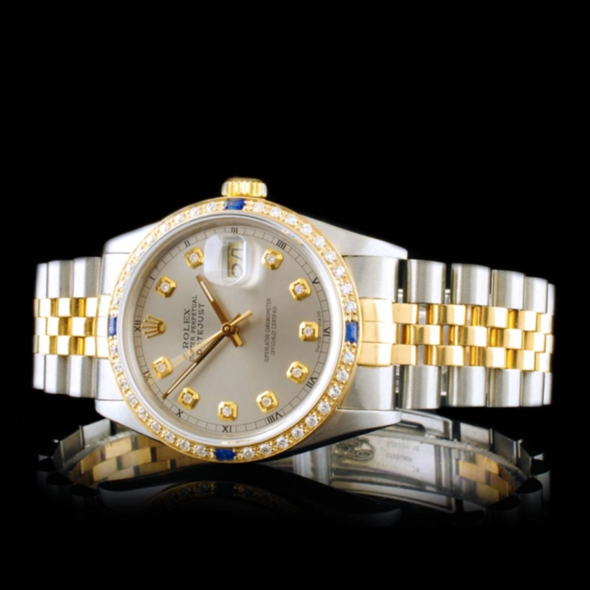 Rolex DateJust YG/SS Diamond 36mm Wristwatch - Image 3 of 6