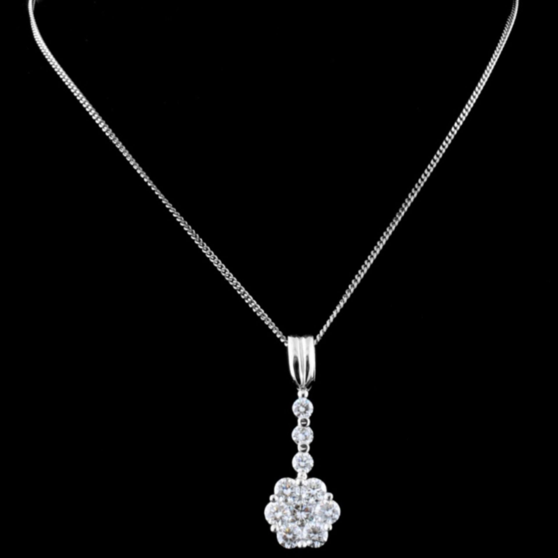 18K White Gold 1.23ct Diampnd Pendant - Image 2 of 3