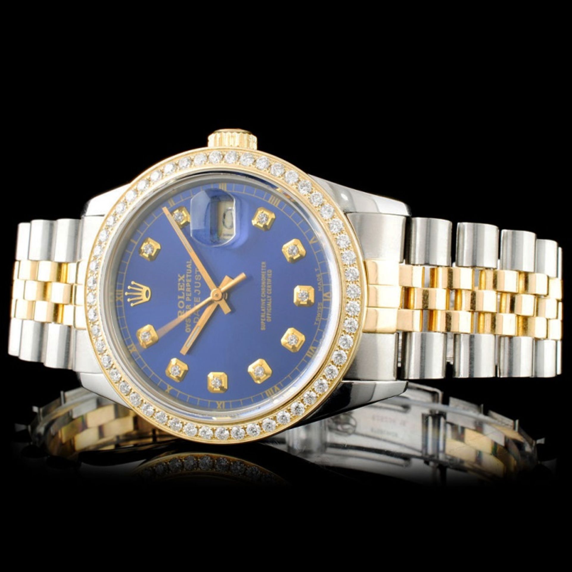 Rolex YG/SS DateJust Diamond 36MM Watch - Image 2 of 5