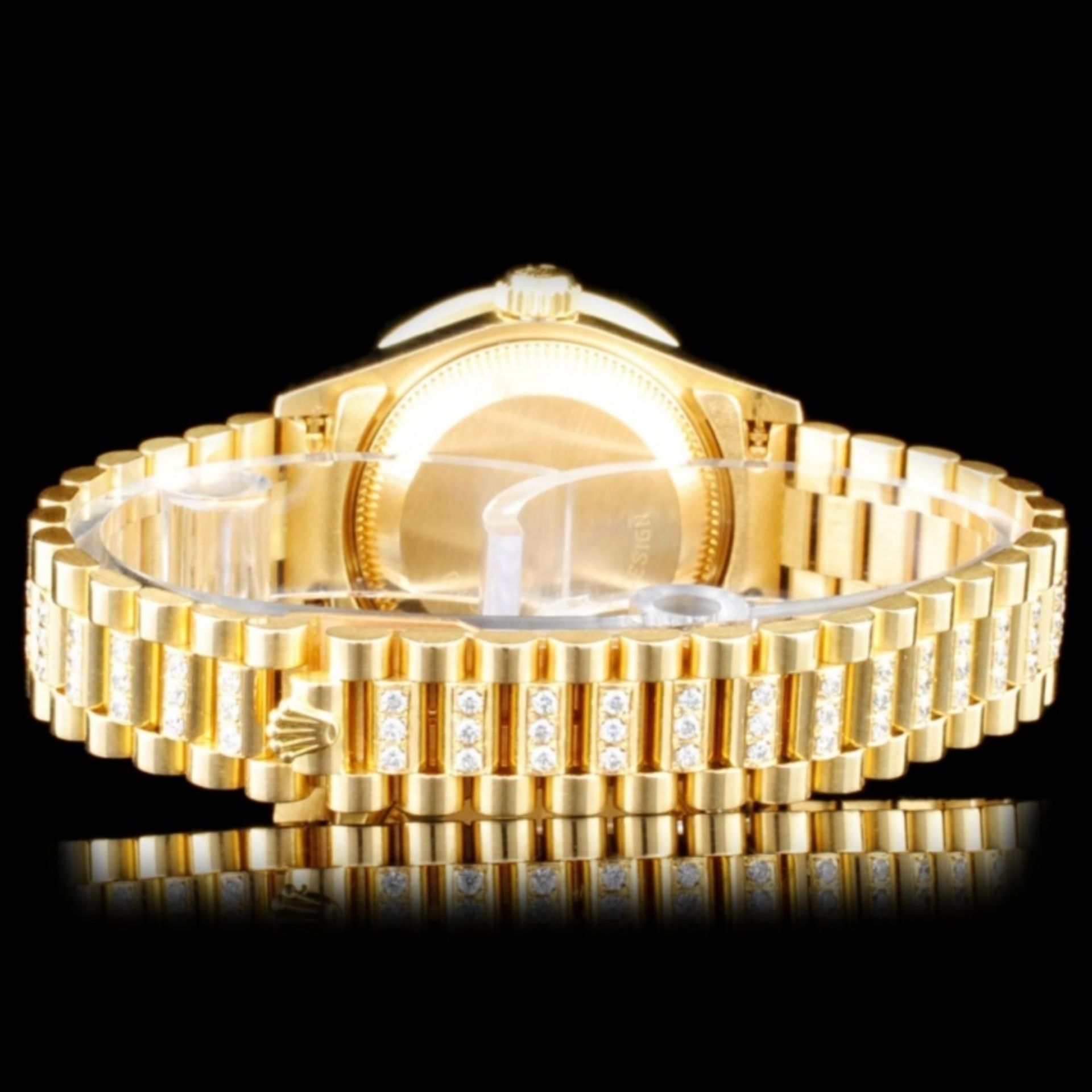 Rolex 18K YG DateJust 4.00ct Diamond Ladies Watch - Image 3 of 5