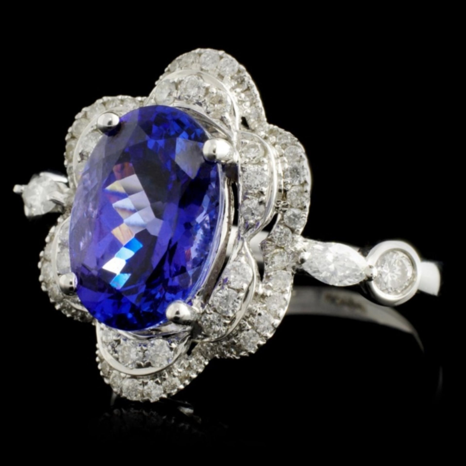 18K White Gold 3.31ct Tanzanite & 0.61ct Diamond R - Image 2 of 4