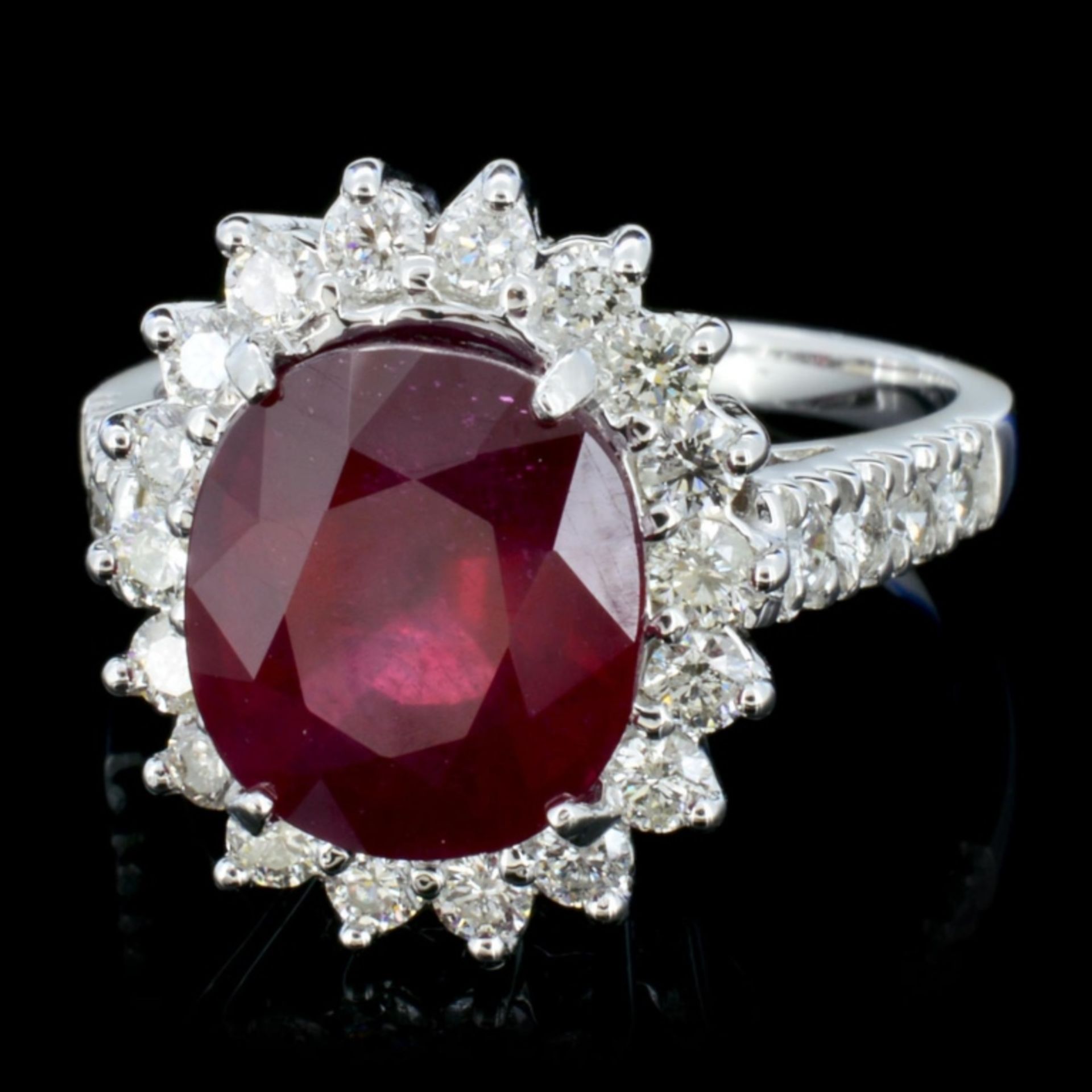 14K Gold 5.00ct Ruby & 1.25ctw Diamond Ring - Image 2 of 4