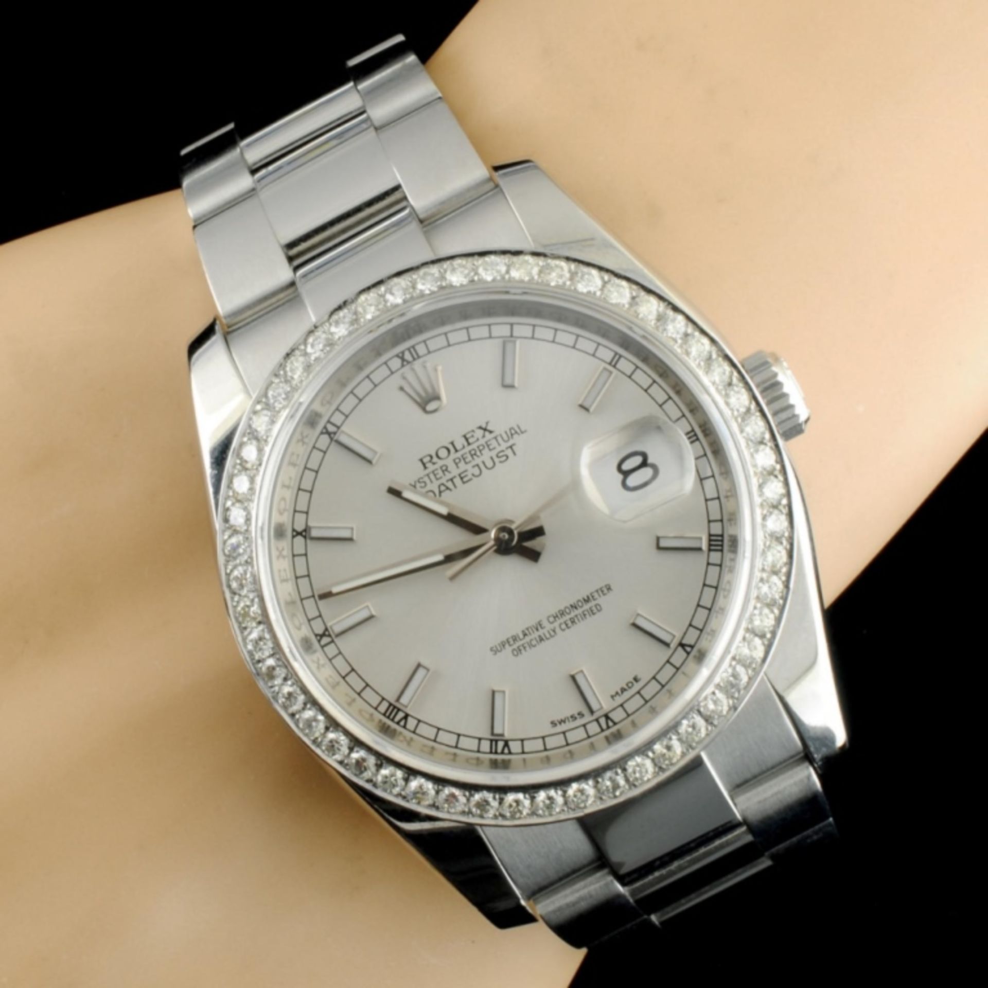 Rolex DateJust 116200 SS 1.35ct Diamond 36MM Watch - Image 5 of 6