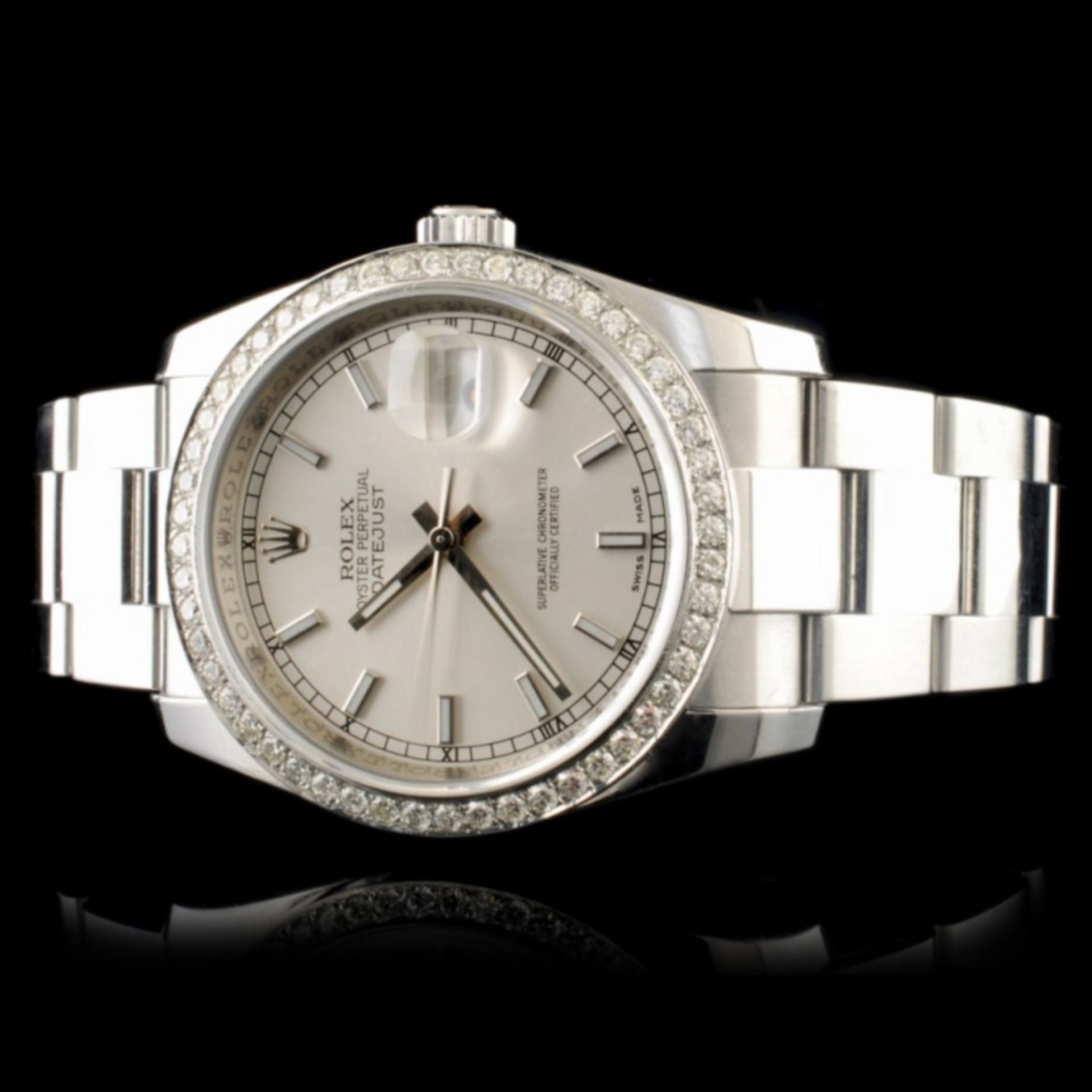 Rolex DateJust 116200 SS 1.35ct Diamond 36MM Watch - Image 2 of 6