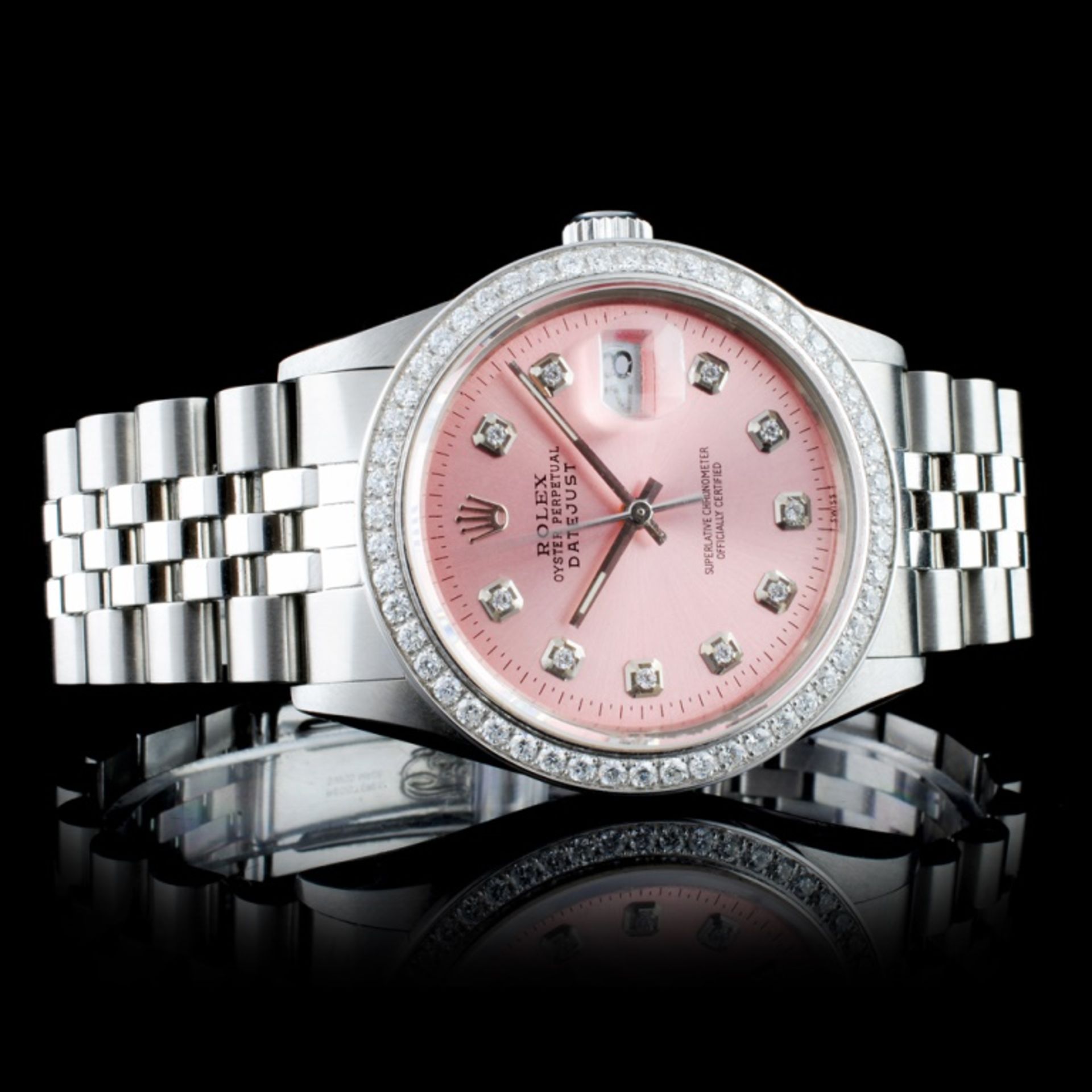 Rolex SS DateJust Diamond 36mm Wristwatch - Image 2 of 6